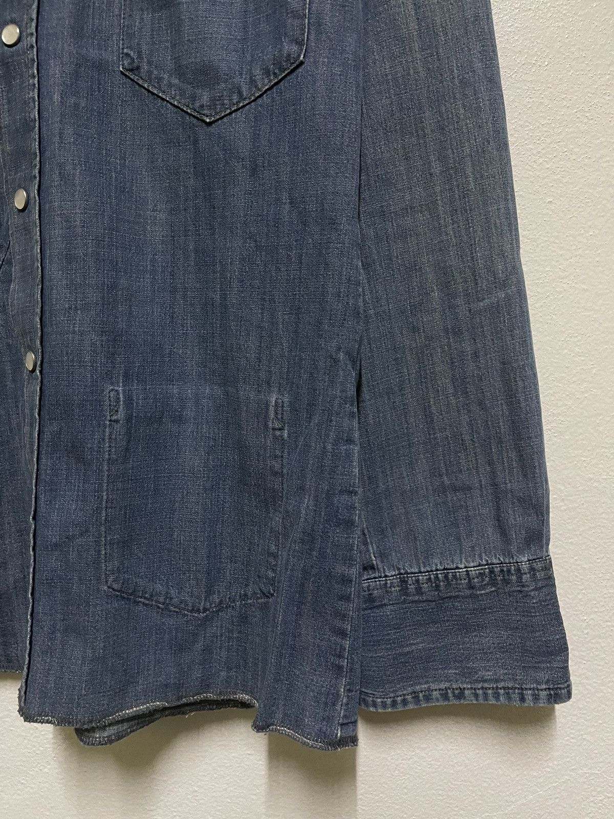 Blue Blue Japan × Japanese Brand Blue Blue Western Selvedge Snap Button Shirt Sun Faded Size S / US 4 / IT 40 - 7 Thumbnail