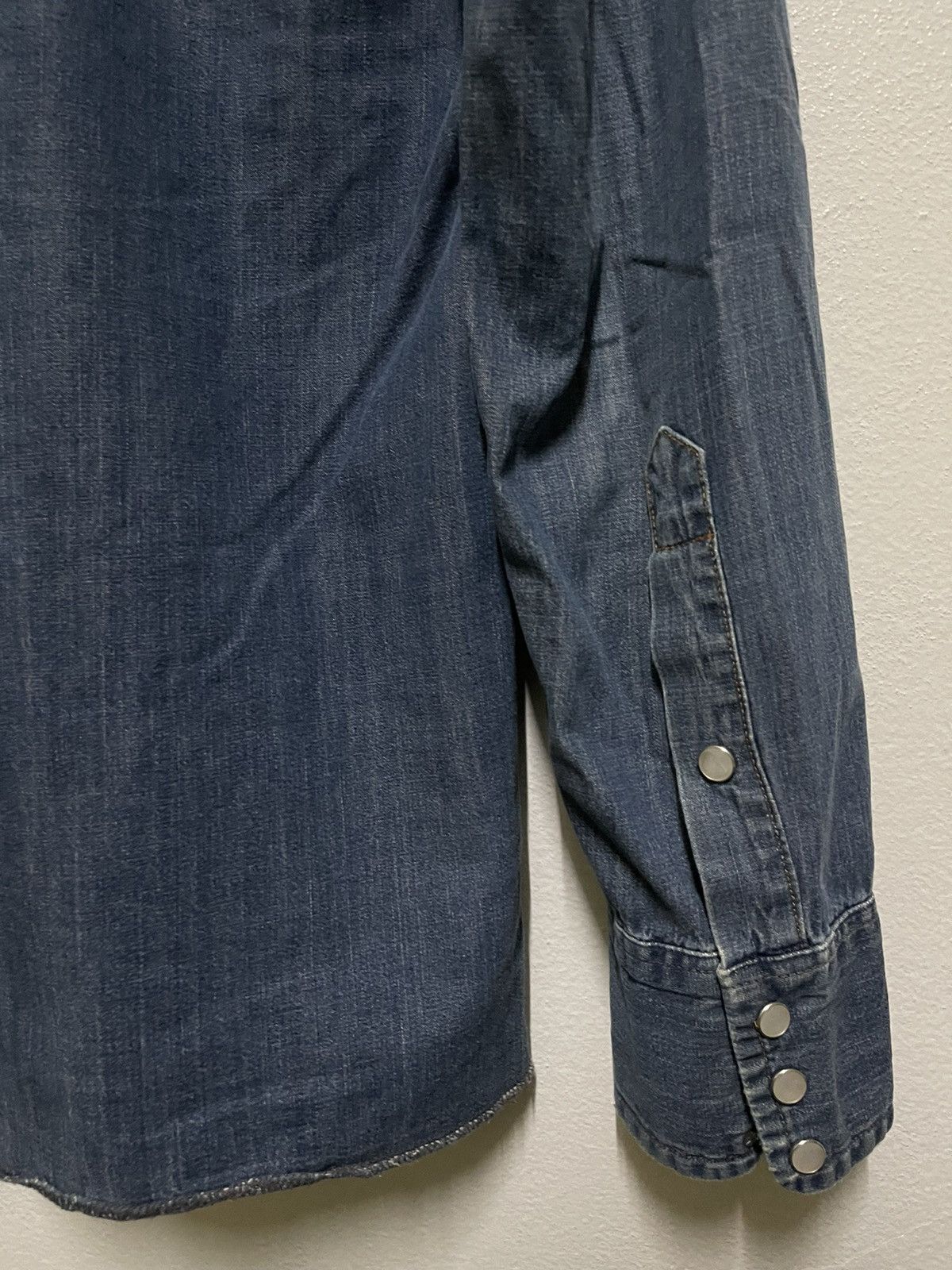 Blue Blue Japan × Japanese Brand Blue Blue Western Selvedge Snap Button Shirt Sun Faded Size S / US 4 / IT 40 - 12 Thumbnail