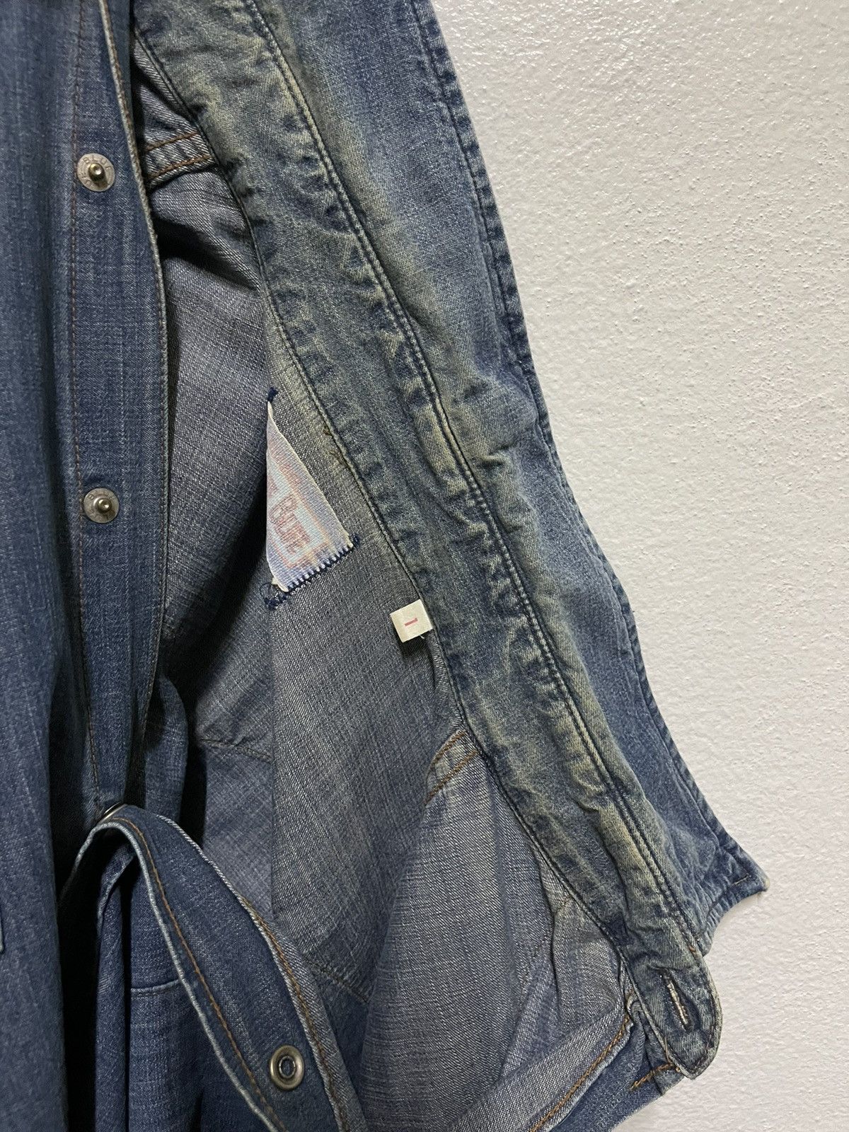 Blue Blue Japan × Japanese Brand Blue Blue Western Selvedge Snap Button Shirt Sun Faded Size S / US 4 / IT 40 - 15 Thumbnail
