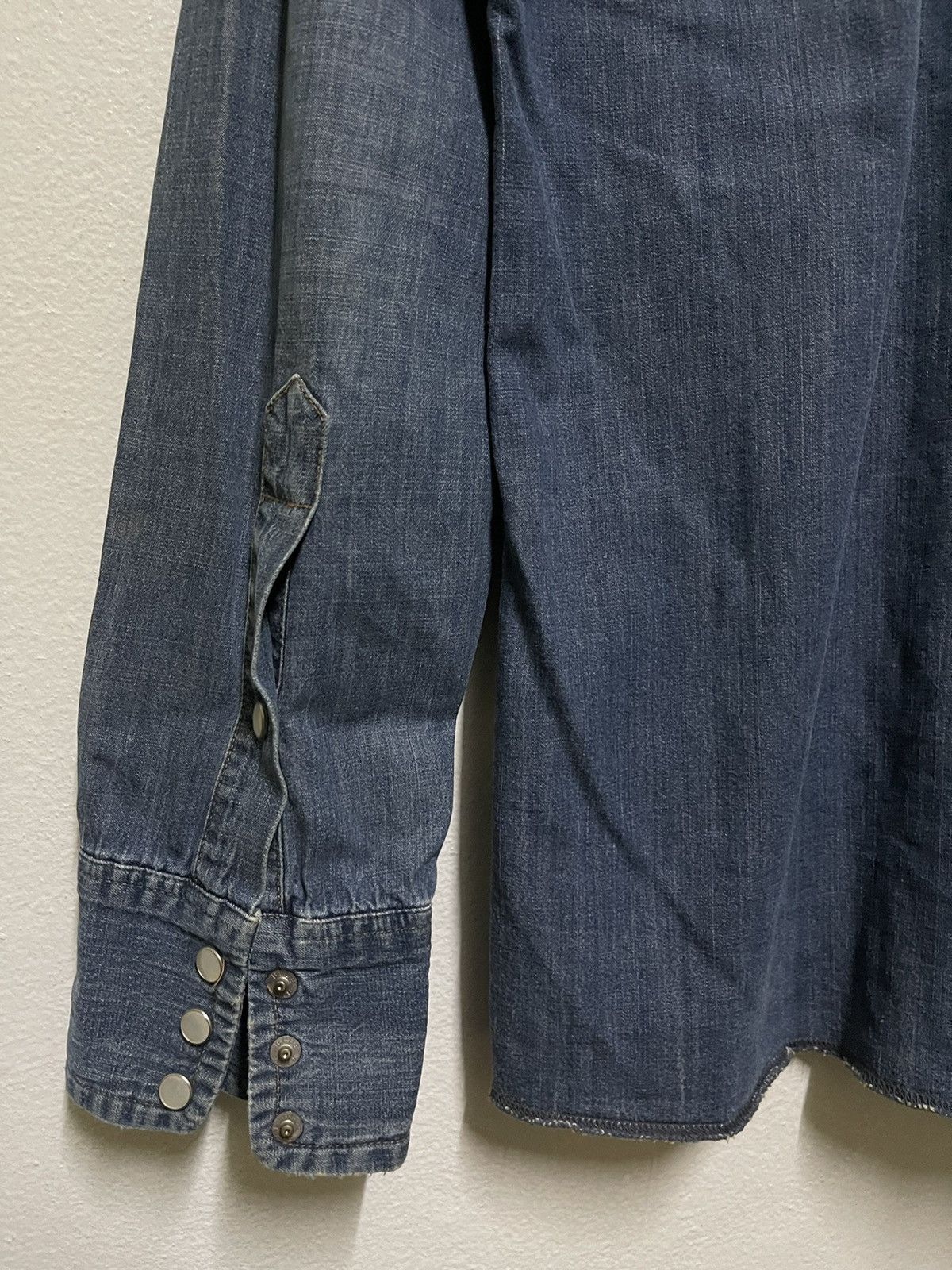 Blue Blue Japan × Japanese Brand Blue Blue Western Selvedge Snap Button Shirt Sun Faded Size S / US 4 / IT 40 - 10 Thumbnail