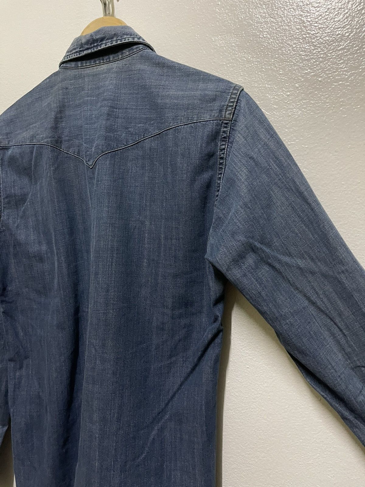 Blue Blue Japan × Japanese Brand Blue Blue Western Selvedge Snap Button Shirt Sun Faded Size S / US 4 / IT 40 - 11 Thumbnail
