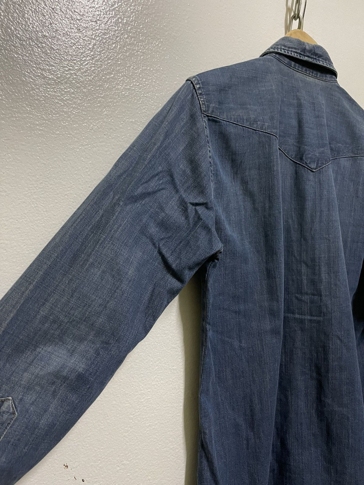 Blue Blue Japan × Japanese Brand Blue Blue Western Selvedge Snap Button Shirt Sun Faded Size S / US 4 / IT 40 - 9 Thumbnail