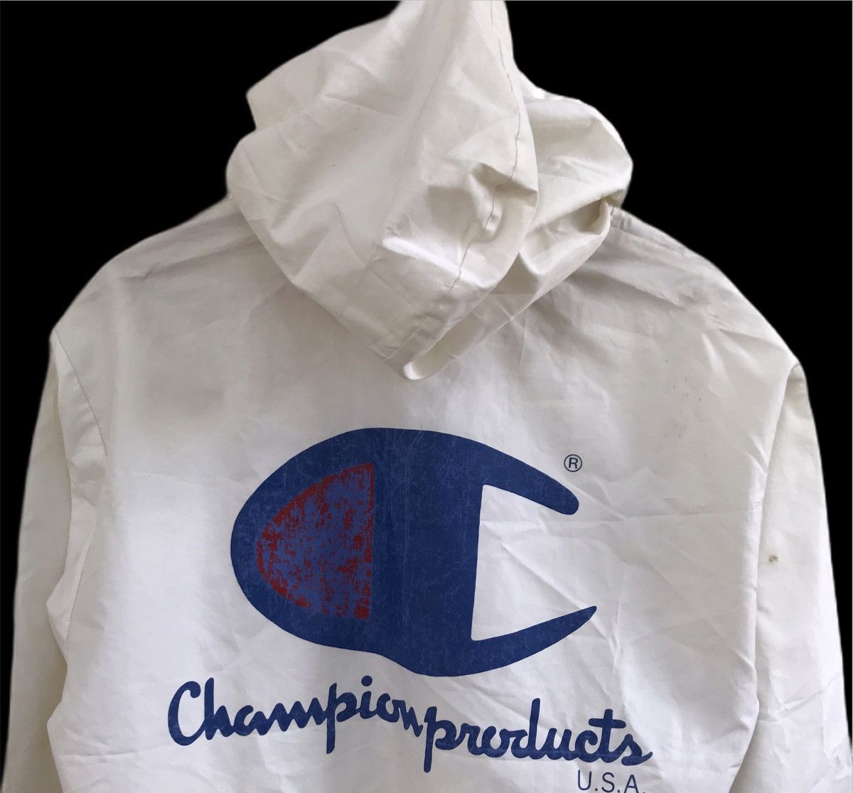 Champion VINTAGE 90s CHAMPION BIGLOGO RUNNING JACKET HOODIE Size US L / EU 52-54 / 3 - 3 Thumbnail