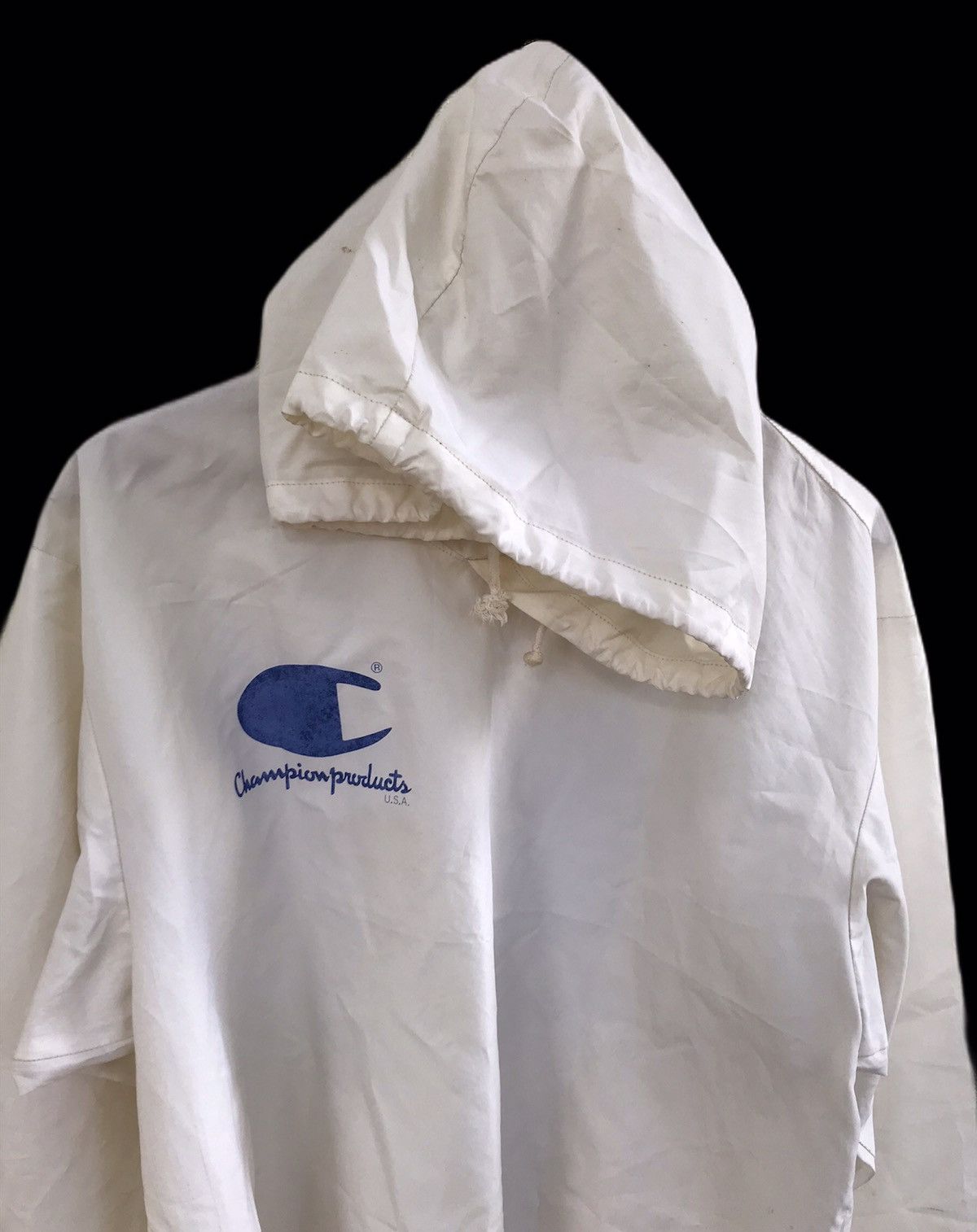 Champion VINTAGE 90s CHAMPION BIGLOGO RUNNING JACKET HOODIE Size US L / EU 52-54 / 3 - 4 Thumbnail