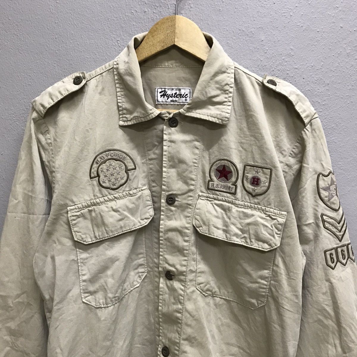 Vintage Hysteric Glamour army button up shirt