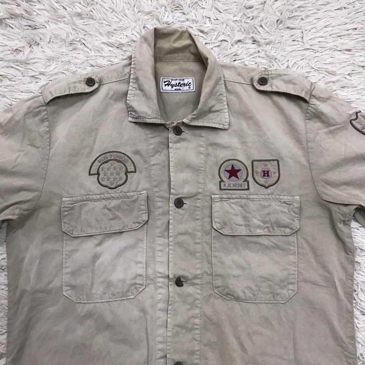 Vintage Hysteric Glamour army button up shirt