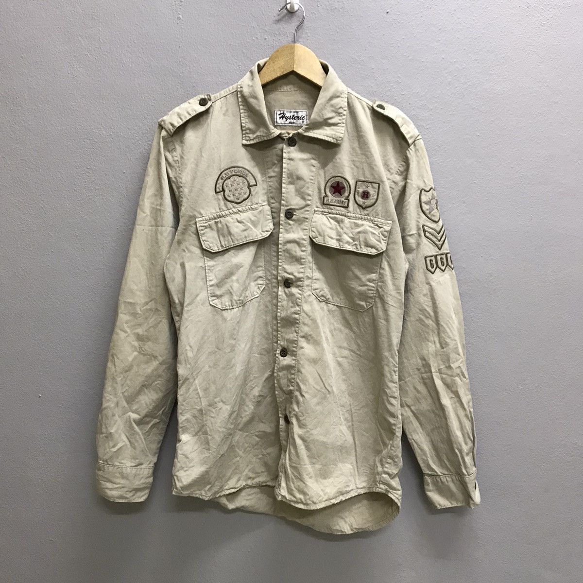 Vintage Hysteric Glamour army button up shirt