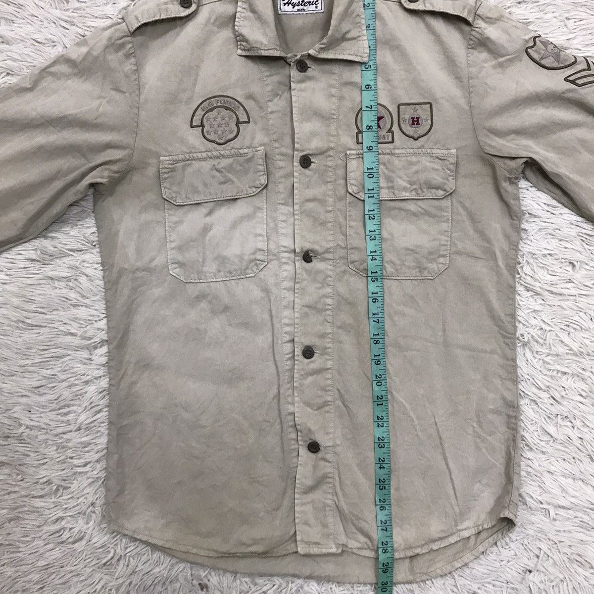 Vintage Hysteric Glamour army button up shirt