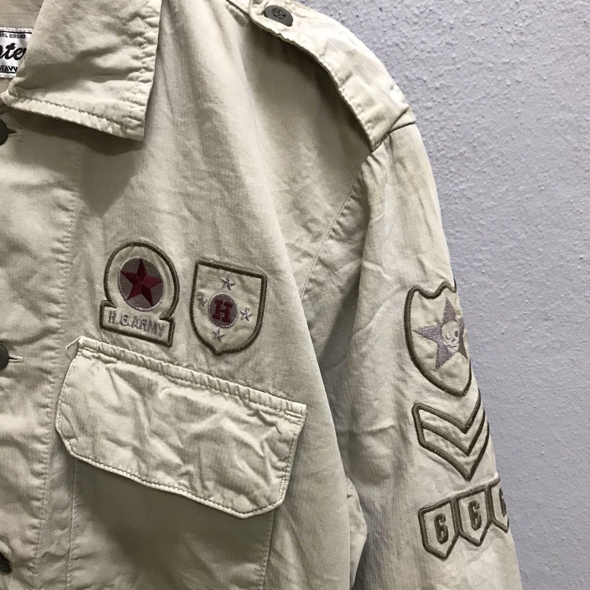 Vintage Hysteric Glamour army button up shirt