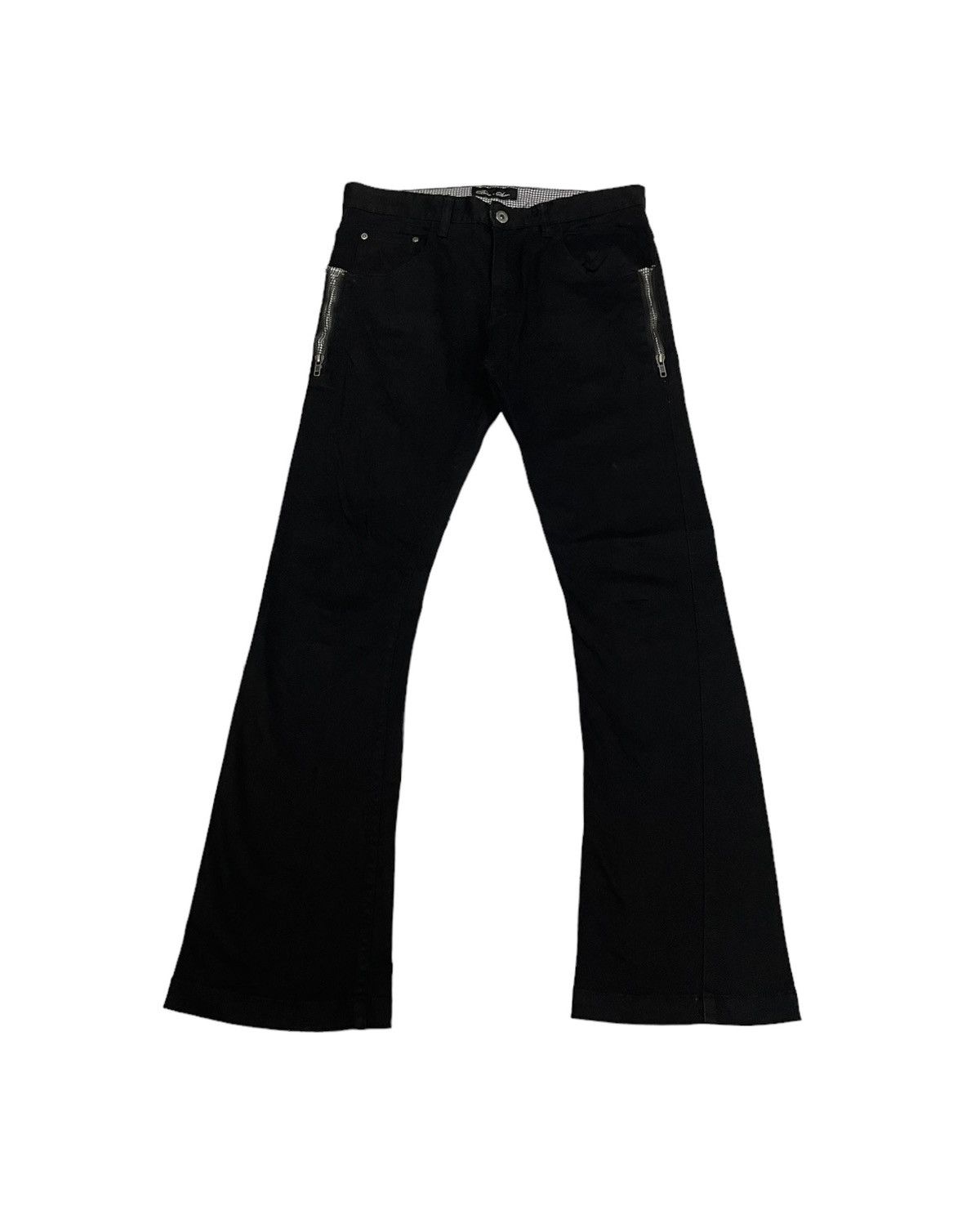 image of Tornado Mart Vintage Bike Star Japan Flare Pants in Black, Men's (Size 32)