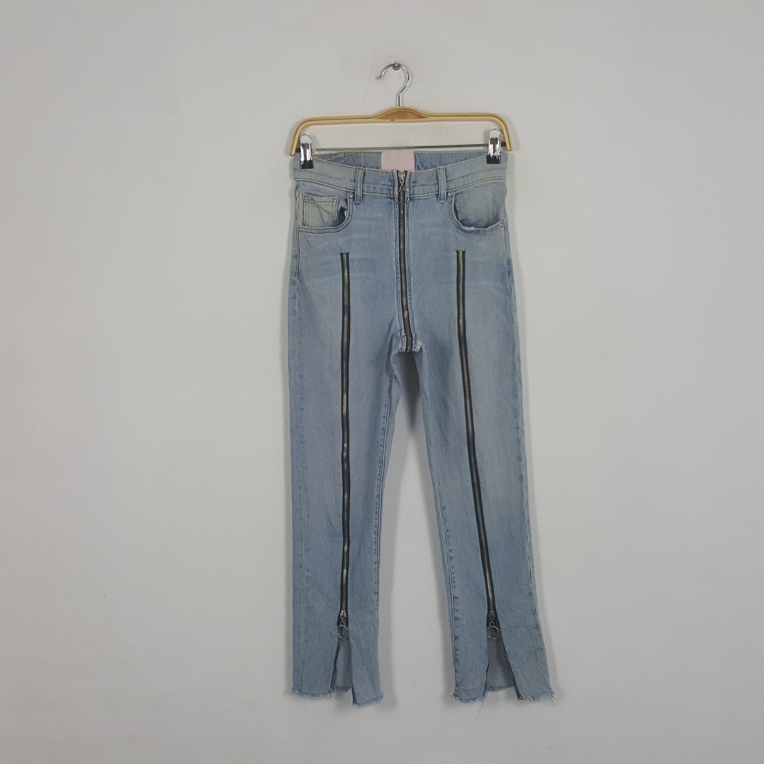 Vintage Revice Japanese Brand Zipper Style Punk Jeans
