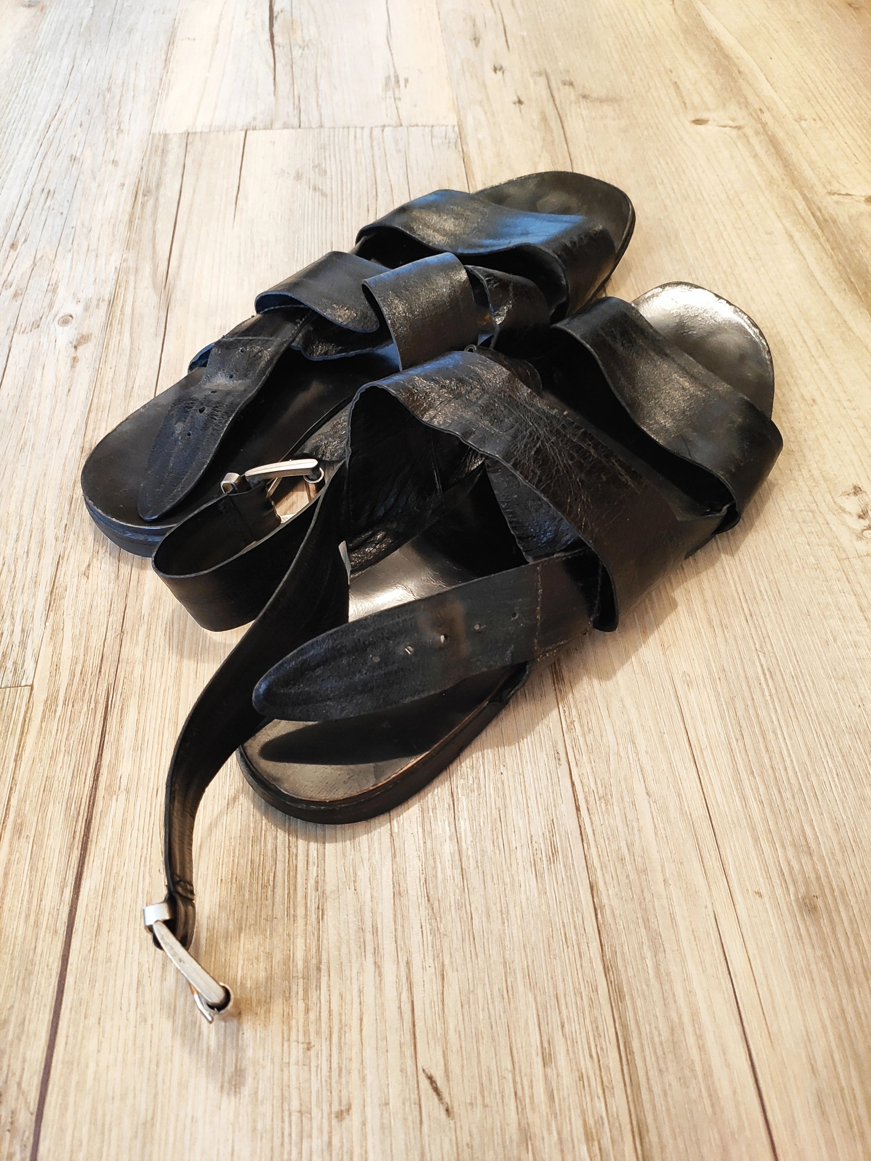 Gianni Barbato Leather sandals.Like Rick Owens or Devoa. Size US 10.5 / EU 43-44 - 3 Thumbnail