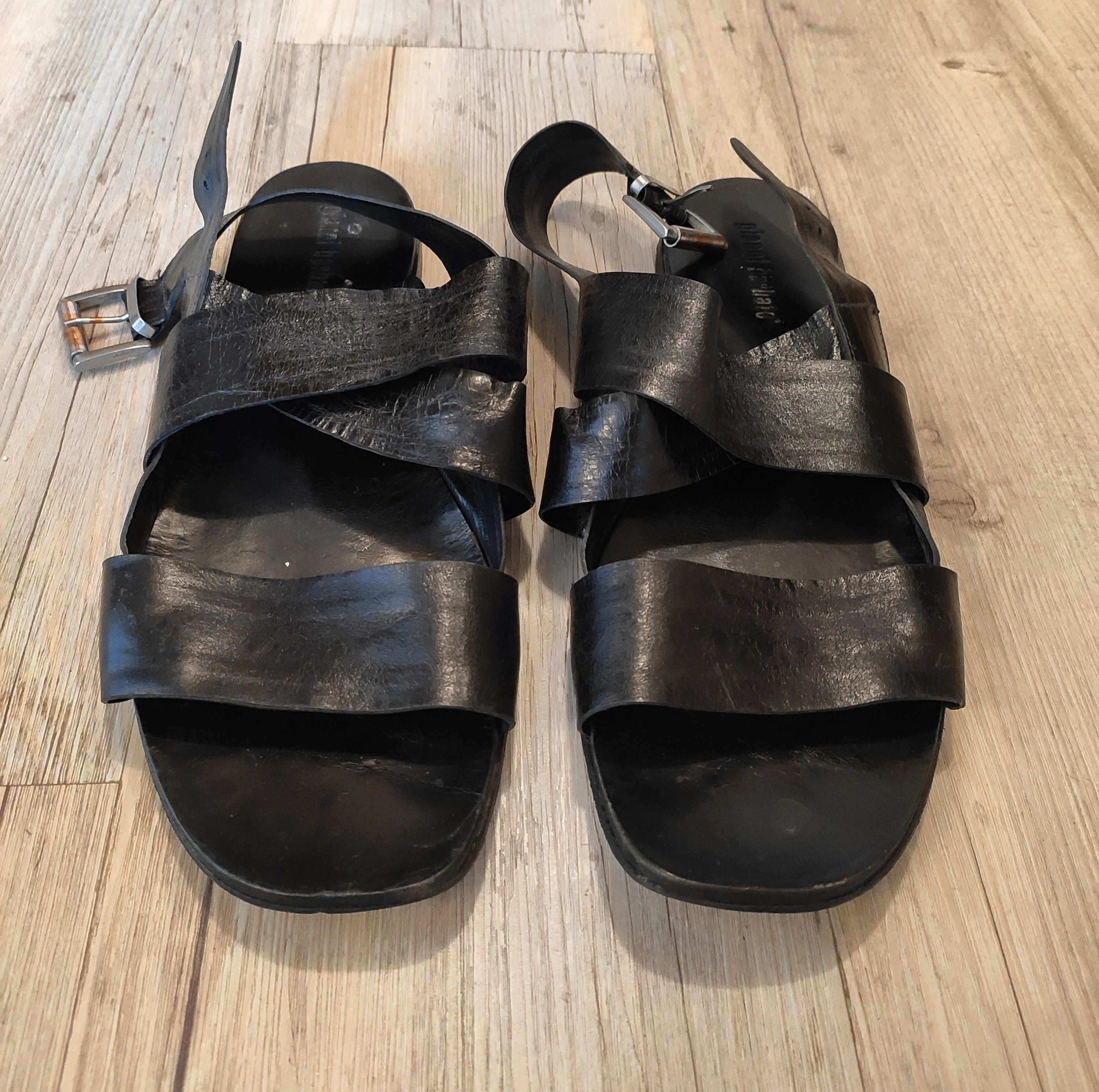 Gianni Barbato Leather sandals.Like Rick Owens or Devoa. Size US 10.5 / EU 43-44 - 2 Thumbnail