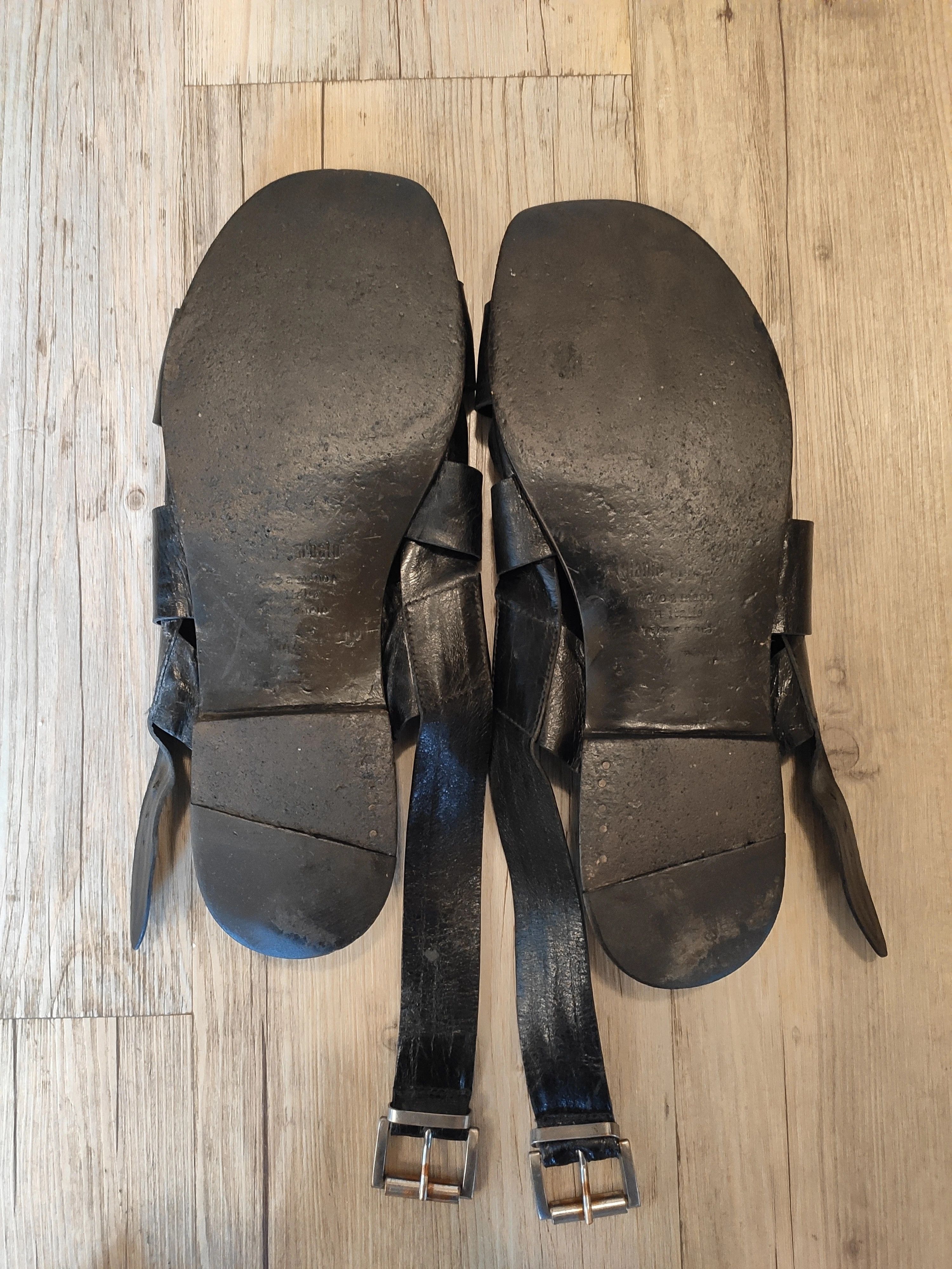 Gianni Barbato Leather sandals.Like Rick Owens or Devoa. Size US 10.5 / EU 43-44 - 4 Thumbnail