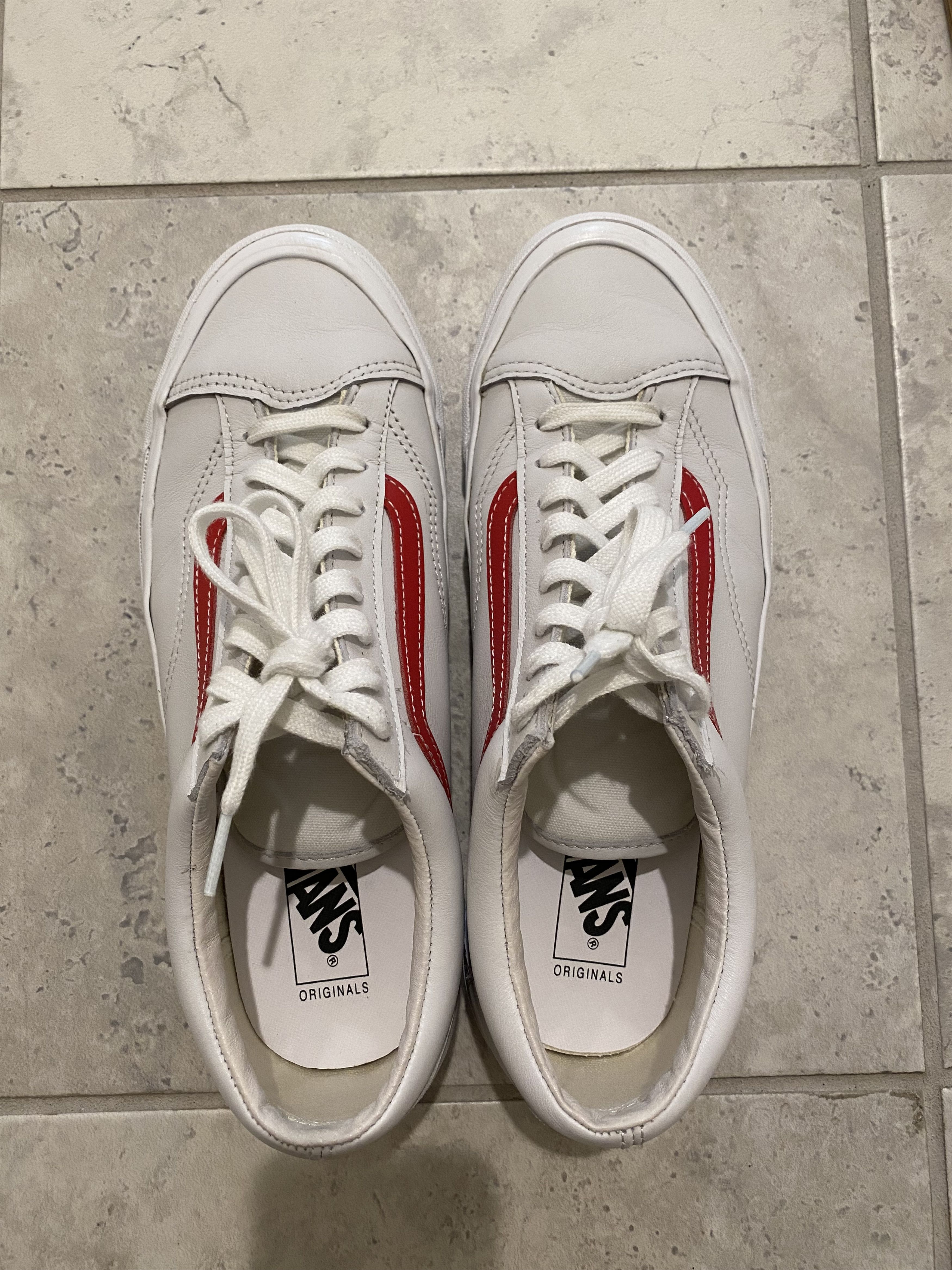 Vans style 36 outlet white red