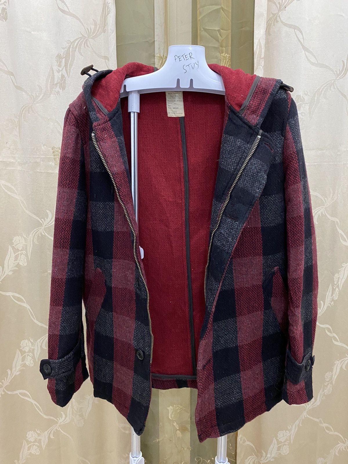 Designer × Flannel 🔥 Back Number Nice Design jacket Size US M / EU 48-50 / 2 - 3 Thumbnail
