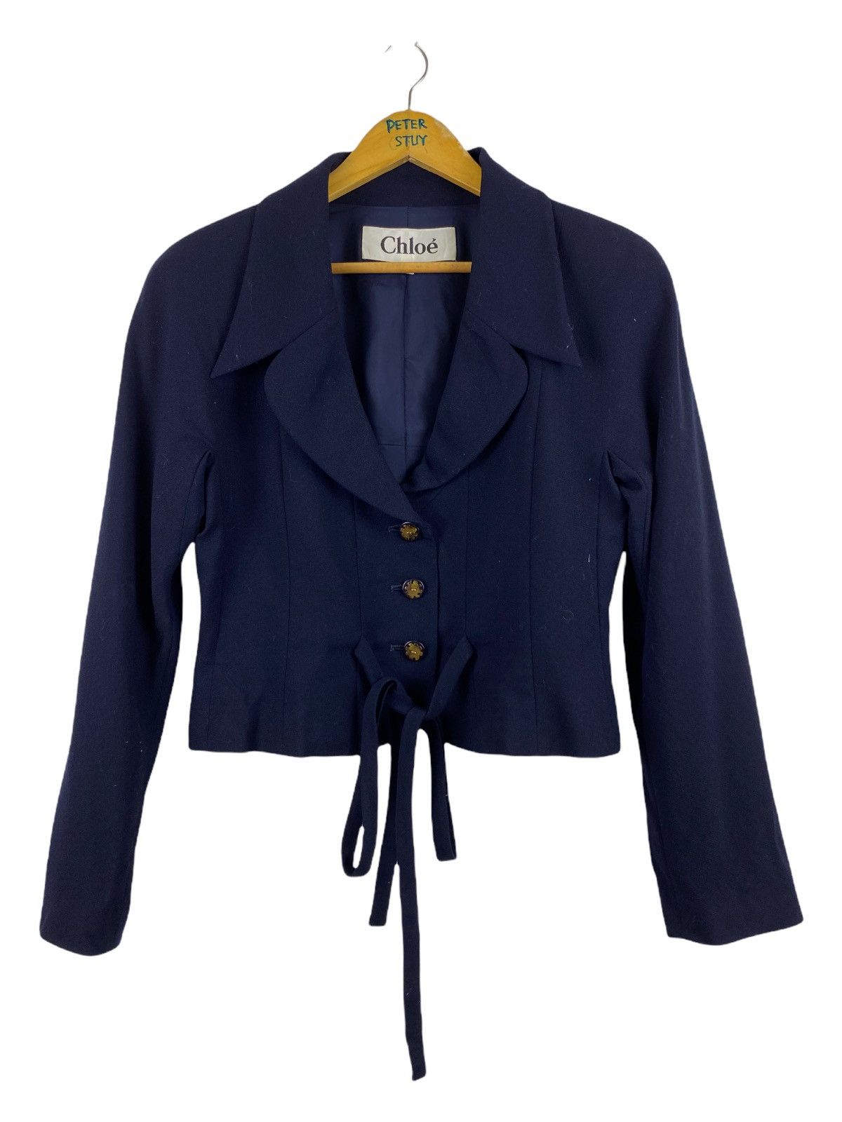 Chloe × Designer CHLOÉ CROPPED JACKET WOOL FABRIC Size US S / EU 44-46 / 1 - 1 Thumbnail