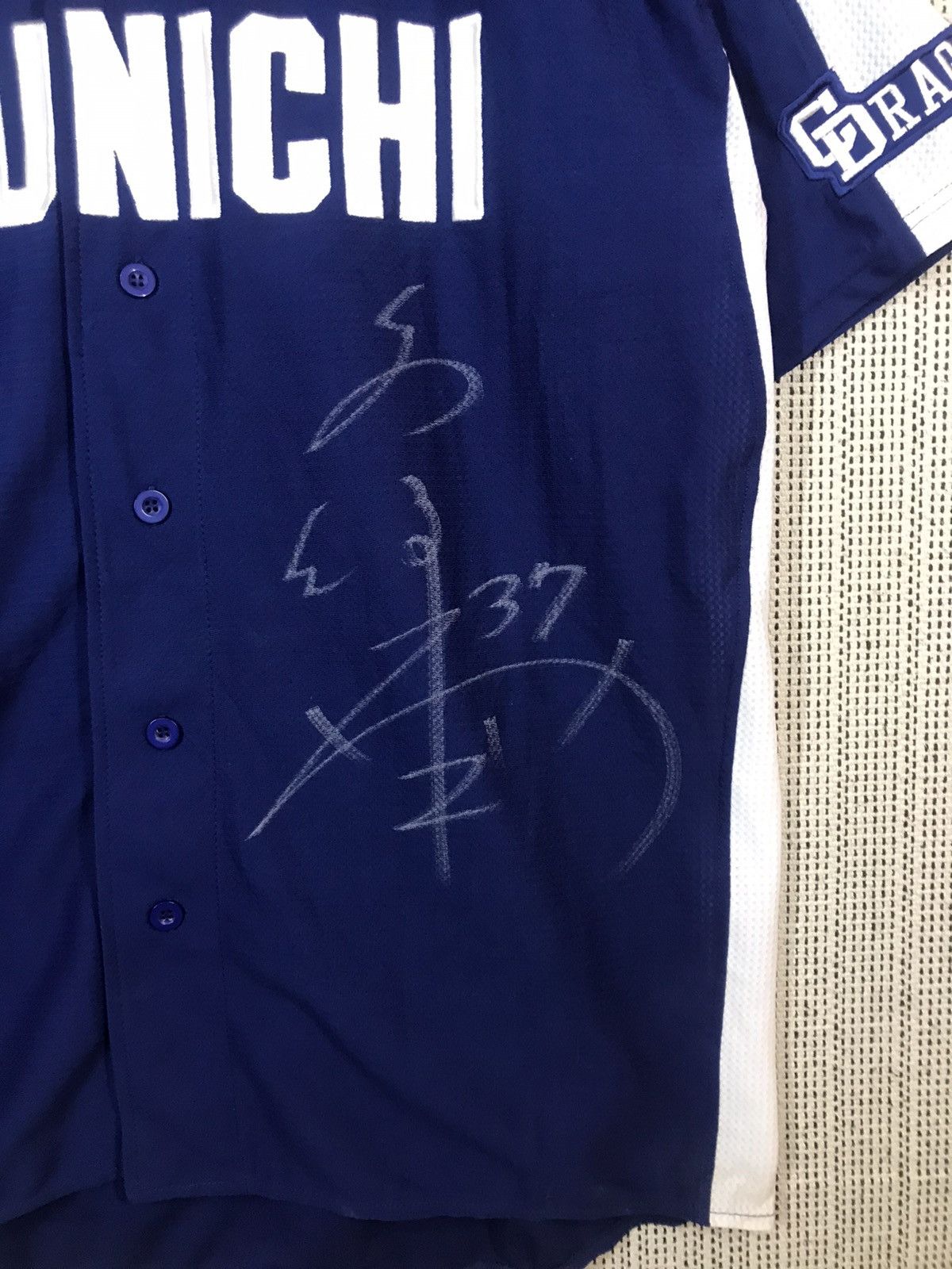 Japanese Brand × MLB × Vintage RARE‼️JAPAN MLB DRAGON CHINICHI JERSEY WITH AUTOGRAPH IWASAKI Size US XL / EU 56 / 4 - 3 Thumbnail