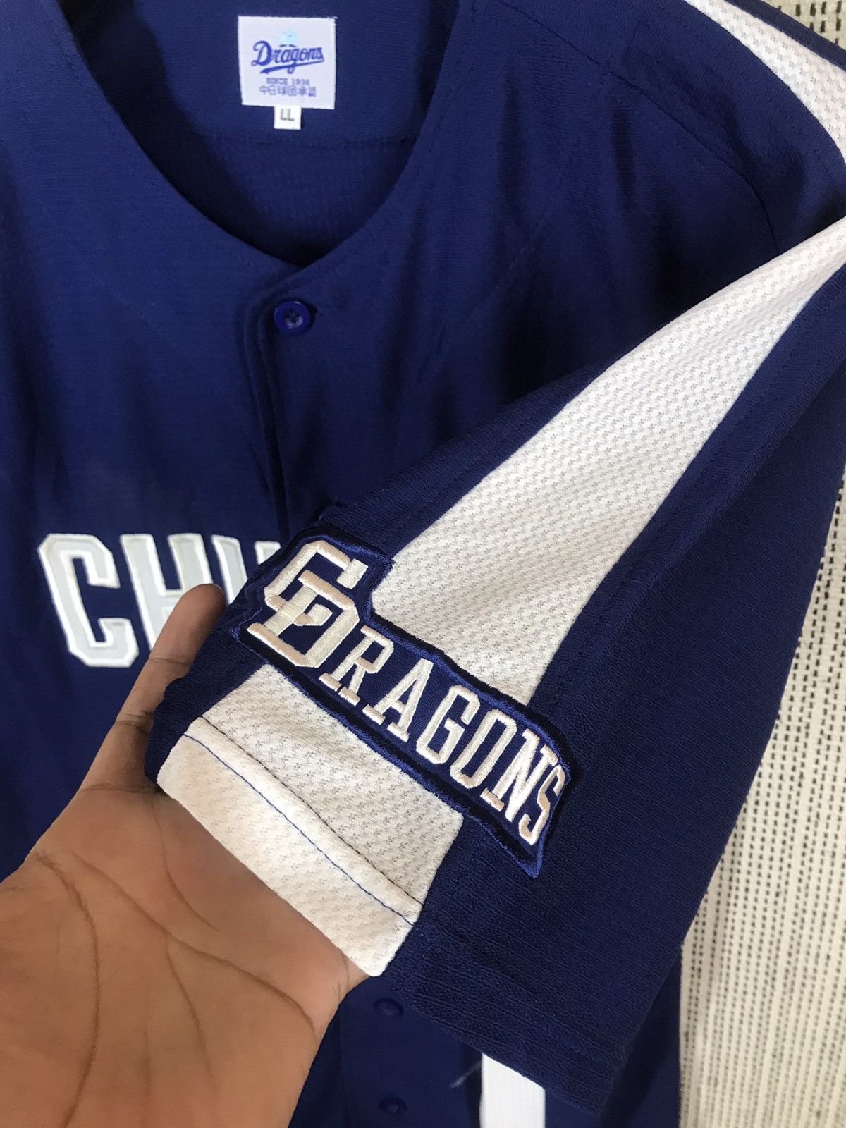 Japanese Brand × MLB × Vintage RARE‼️JAPAN MLB DRAGON CHINICHI JERSEY WITH AUTOGRAPH IWASAKI Size US XL / EU 56 / 4 - 4 Thumbnail