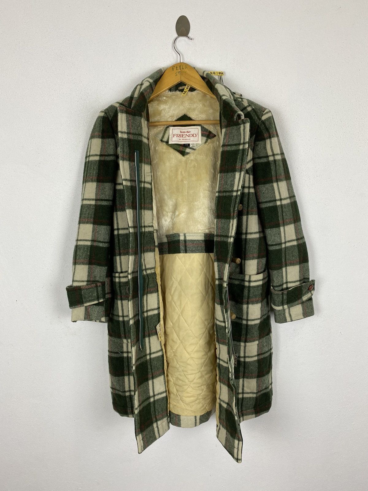Designer × Flannel BON CHIC FRIENDLY BY SILVER OX DUFFER COAT Size US M / EU 48-50 / 2 - 2 Thumbnail