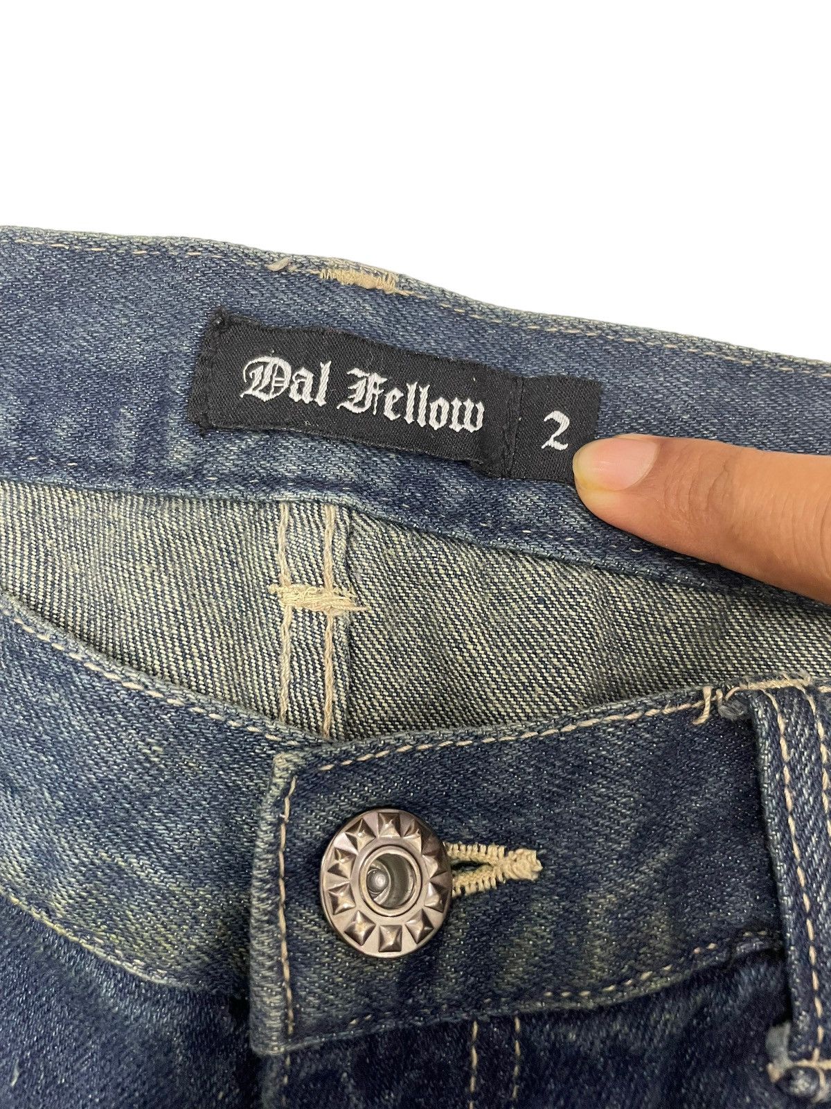 Le Grande Bleu (L.G.B.) DalFellow Japanese Patchwork Flare Jeans Size US 32 / EU 48 - 9 Thumbnail