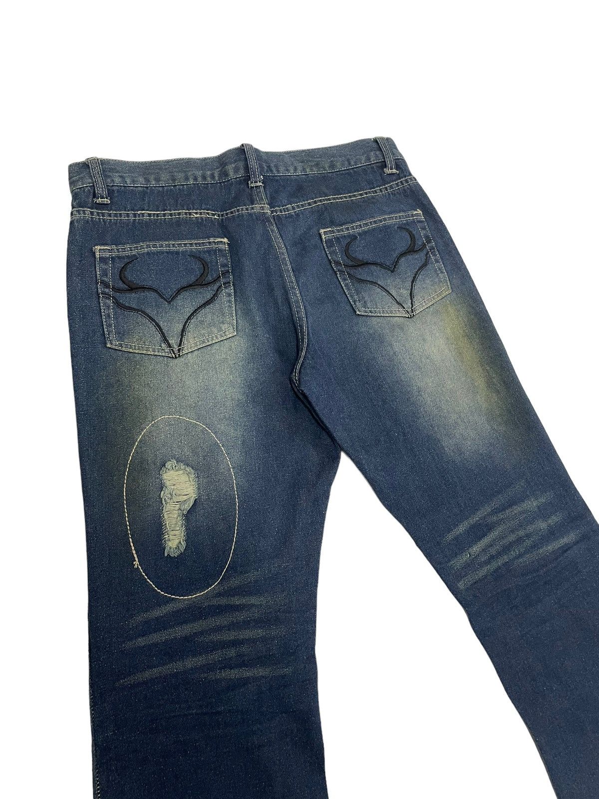 Le Grande Bleu (L.G.B.) DalFellow Japanese Patchwork Flare Jeans Size US 32 / EU 48 - 7 Thumbnail