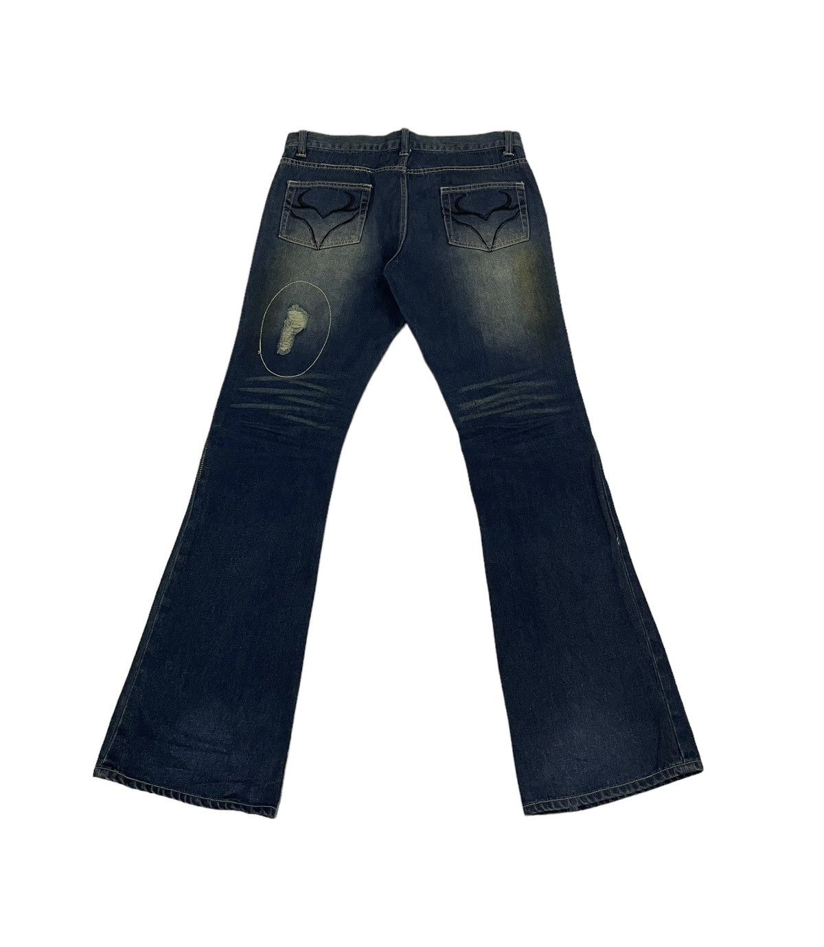 Le Grande Bleu (L.G.B.) DalFellow Japanese Patchwork Flare Jeans Size US 32 / EU 48 - 5 Thumbnail