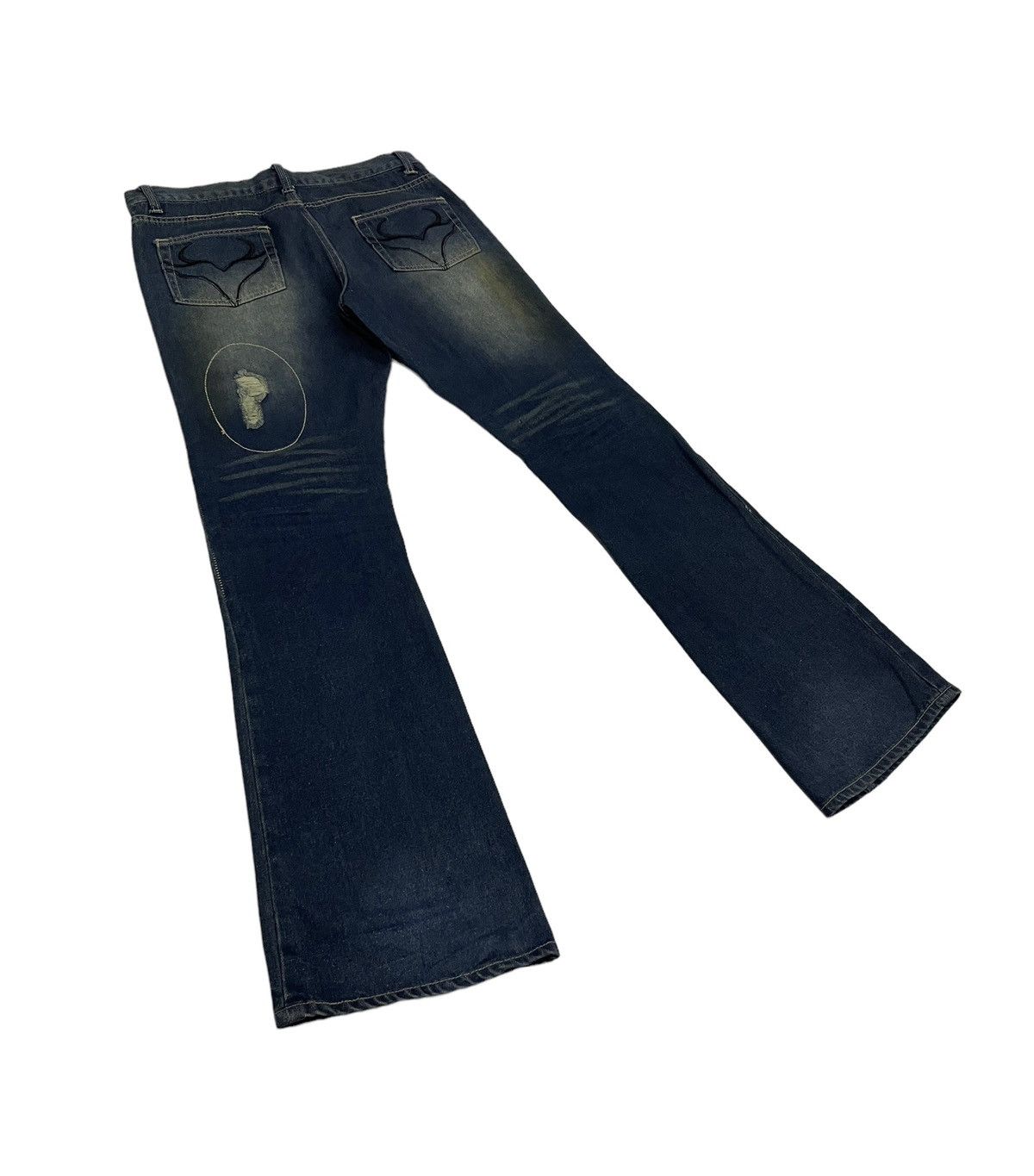 Le Grande Bleu (L.G.B.) DalFellow Japanese Patchwork Flare Jeans Size US 32 / EU 48 - 6 Thumbnail