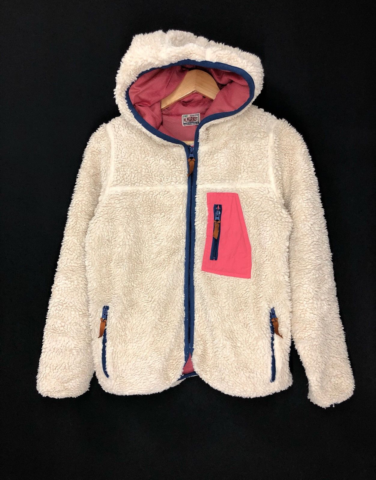 Japanese Brand Vintage Fall Deep Pile Fleece Hoodie Jacket