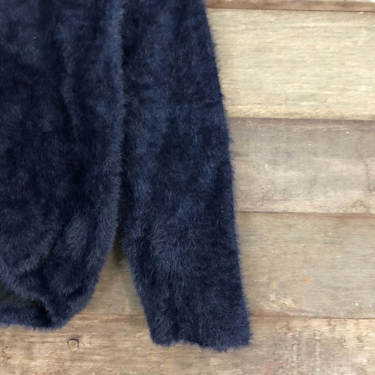 Global Work DLL Global Work Dark Blue shaggy Mohair Knitwear #c1058 Size US S / EU 44-46 / 1 - 4 Thumbnail