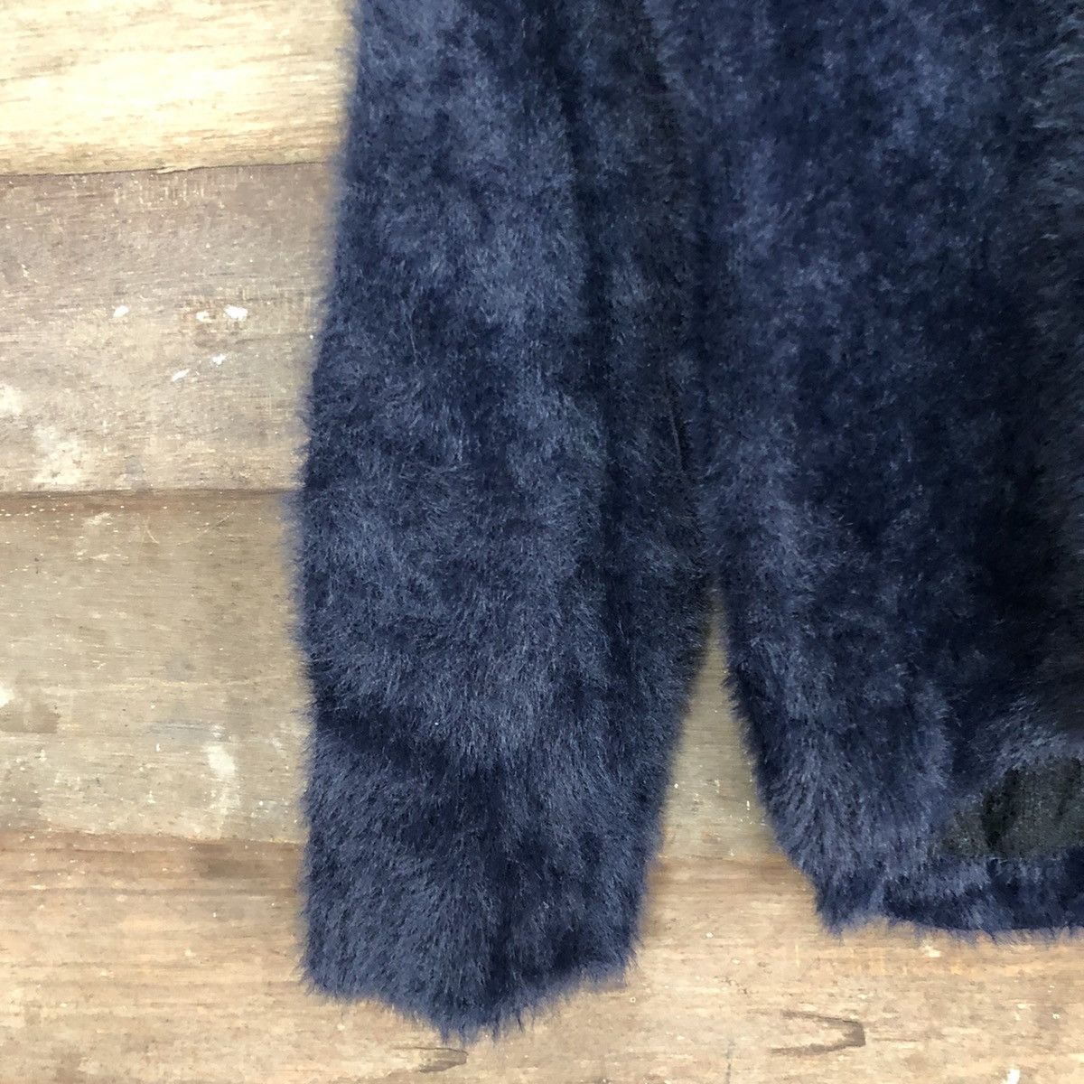 Global Work DLL Global Work Dark Blue shaggy Mohair Knitwear #c1058 Size US S / EU 44-46 / 1 - 6 Thumbnail