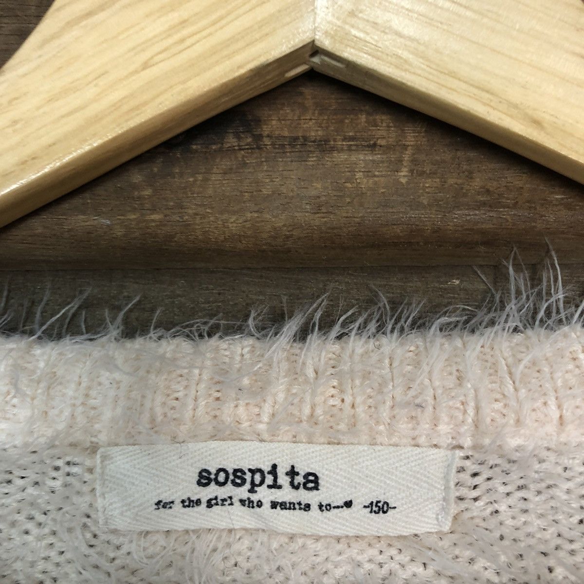 Homespun Knitwear × Japanese Brand Sospita Light Orange Mohair shag shaggy Knitwear #c1035 Size US S / EU 44-46 / 1 - 10 Thumbnail