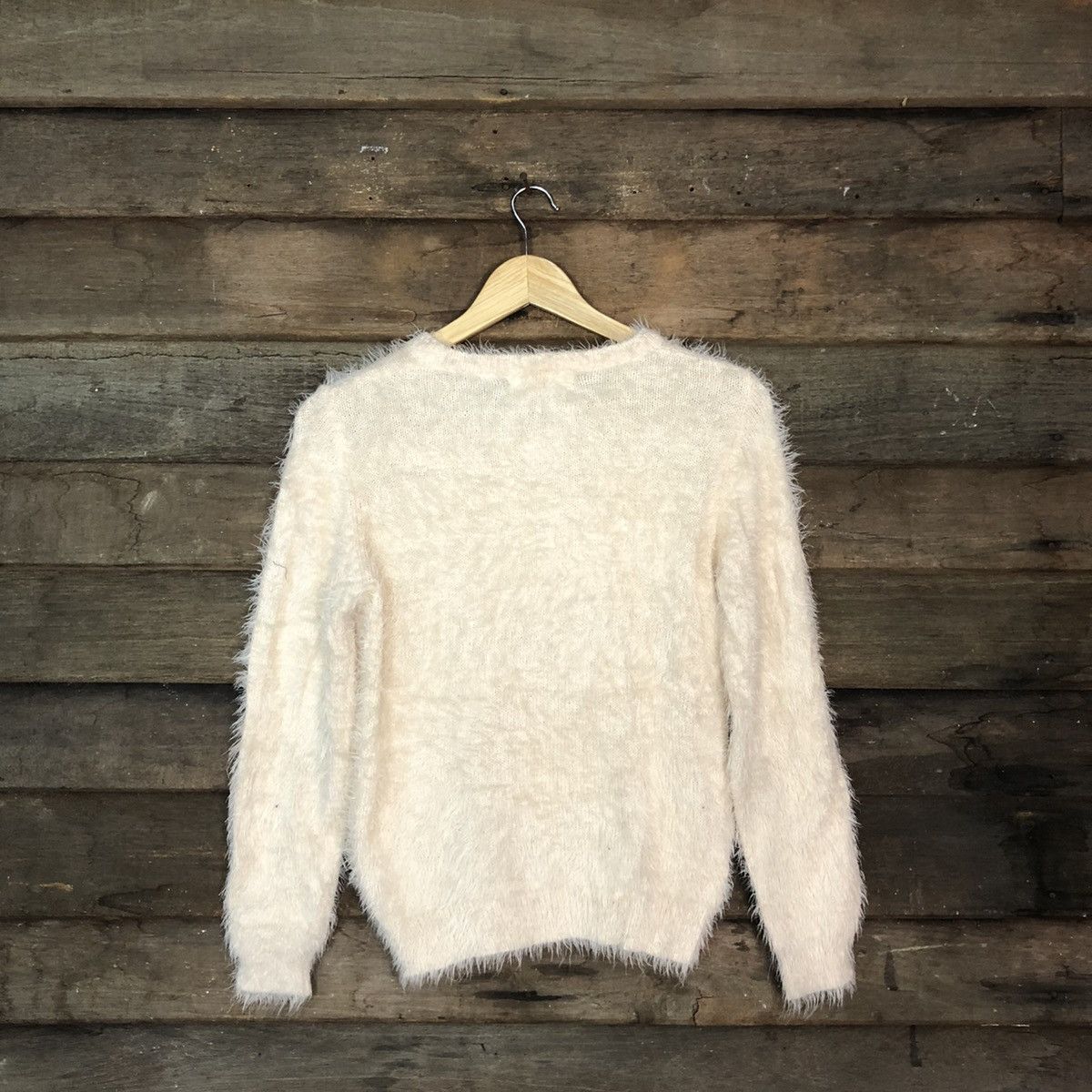 Homespun Knitwear × Japanese Brand Sospita Light Orange Mohair shag shaggy Knitwear #c1035 Size US S / EU 44-46 / 1 - 11 Thumbnail