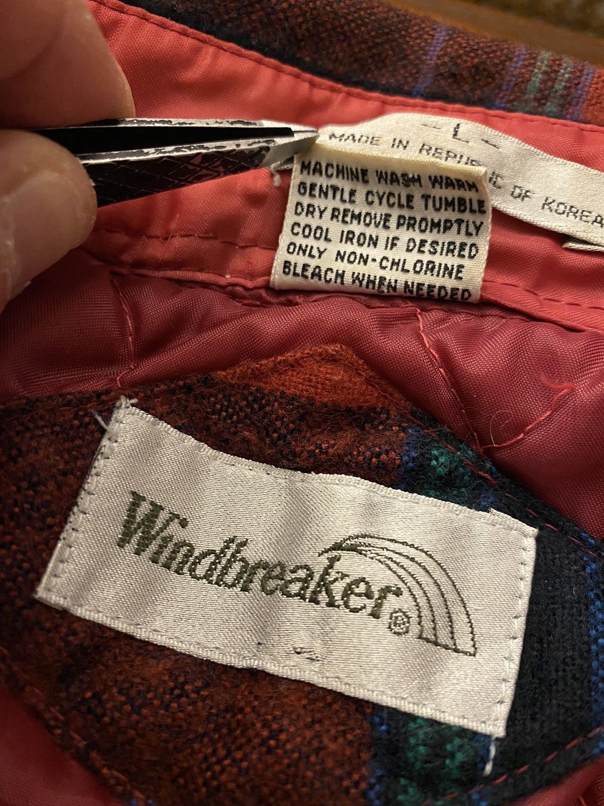 Flannel Vintage 80’s Windbreaker Flannel Plaid Shirt Jacket Size US L / EU 52-54 / 3 - 16 Thumbnail