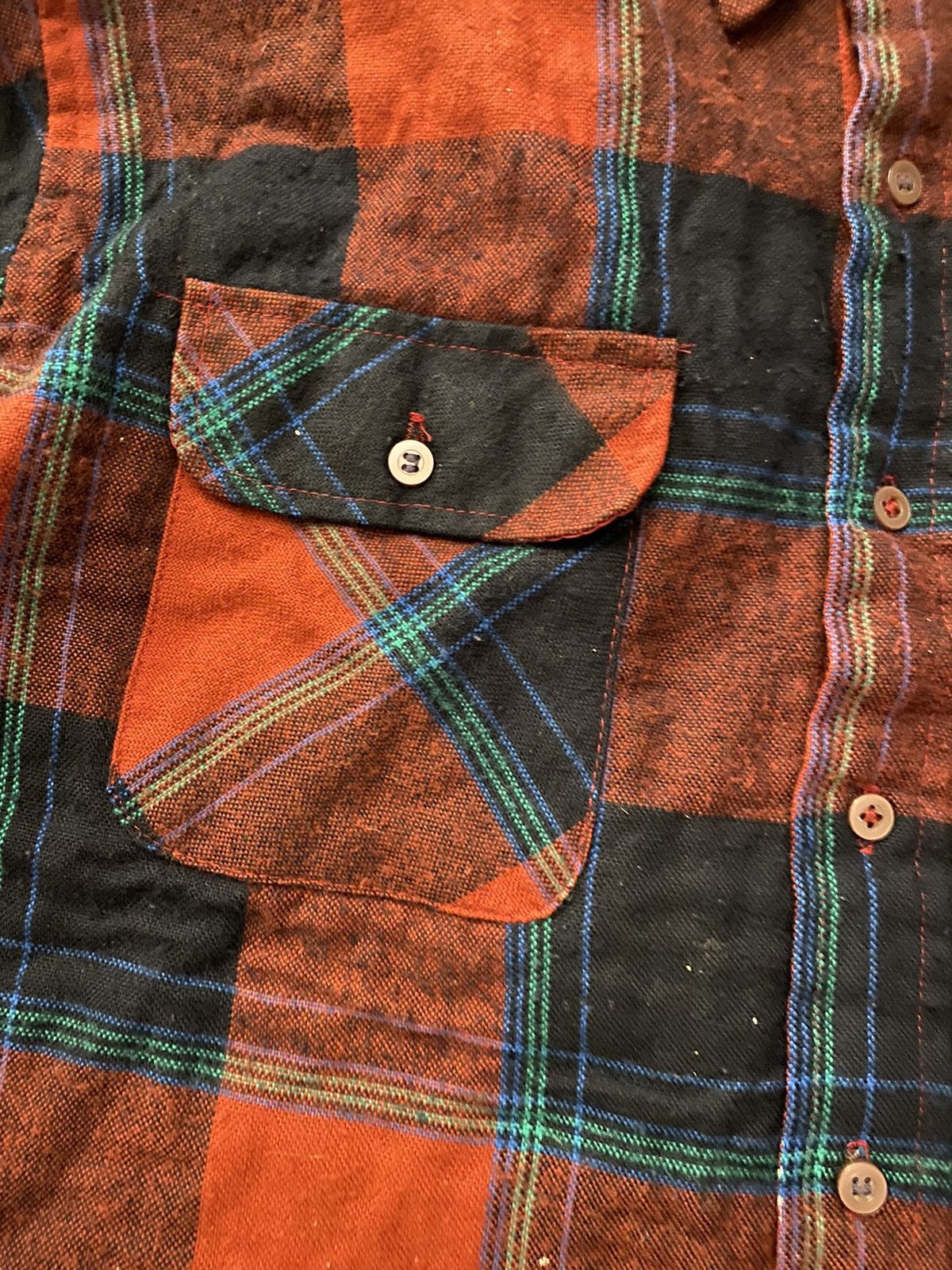 Flannel Vintage 80’s Windbreaker Flannel Plaid Shirt Jacket Size US L / EU 52-54 / 3 - 3 Thumbnail