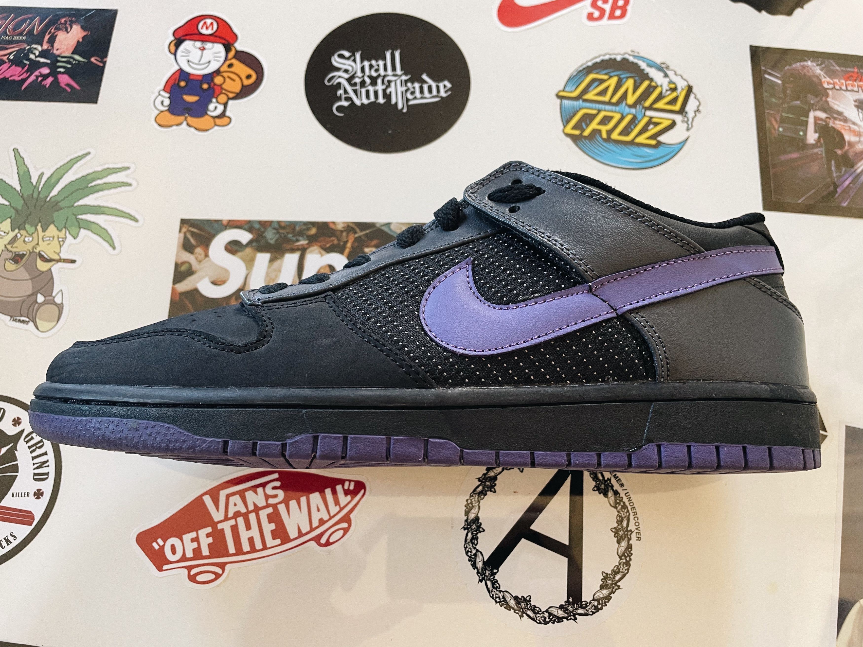 Nike 2008 Nike Dunk Low Black / Varsity Purple-Anthracite Size US 8.5 / EU 41-42 - 4 Thumbnail