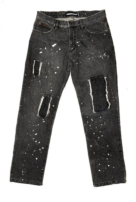 🇯🇵 Helmut Lang Design Patchwork Painted Splash Denim
