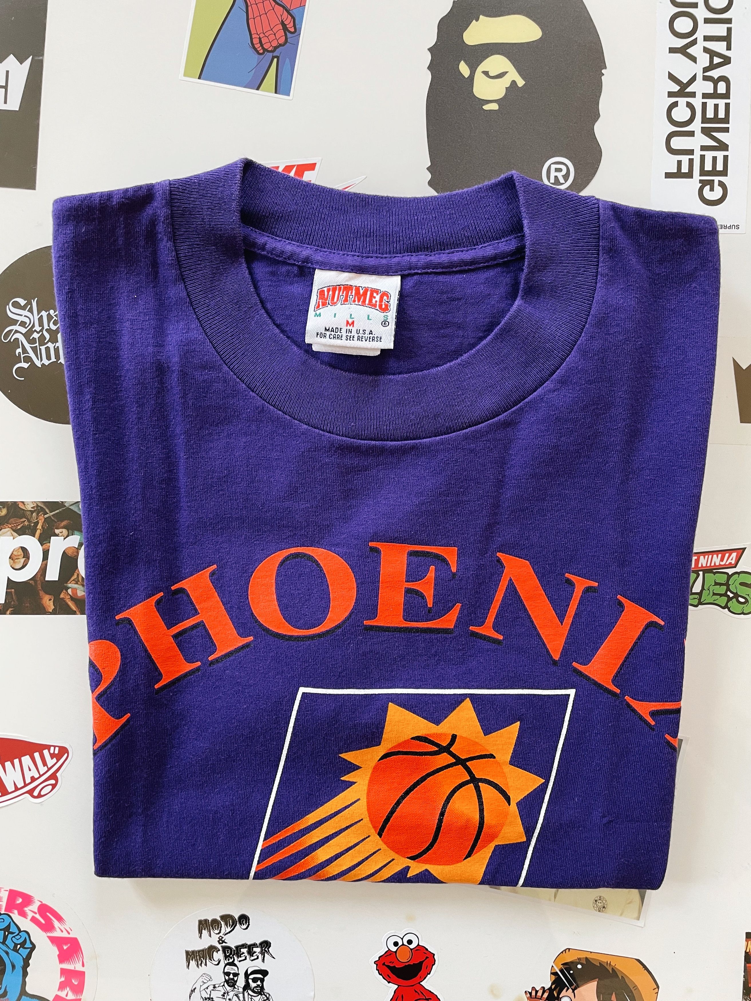 NBA Vintage 90's NBA Phoenix Suns Nutmeg T-shirt Purple Size US M / EU 48-50 / 2 - 7 Thumbnail