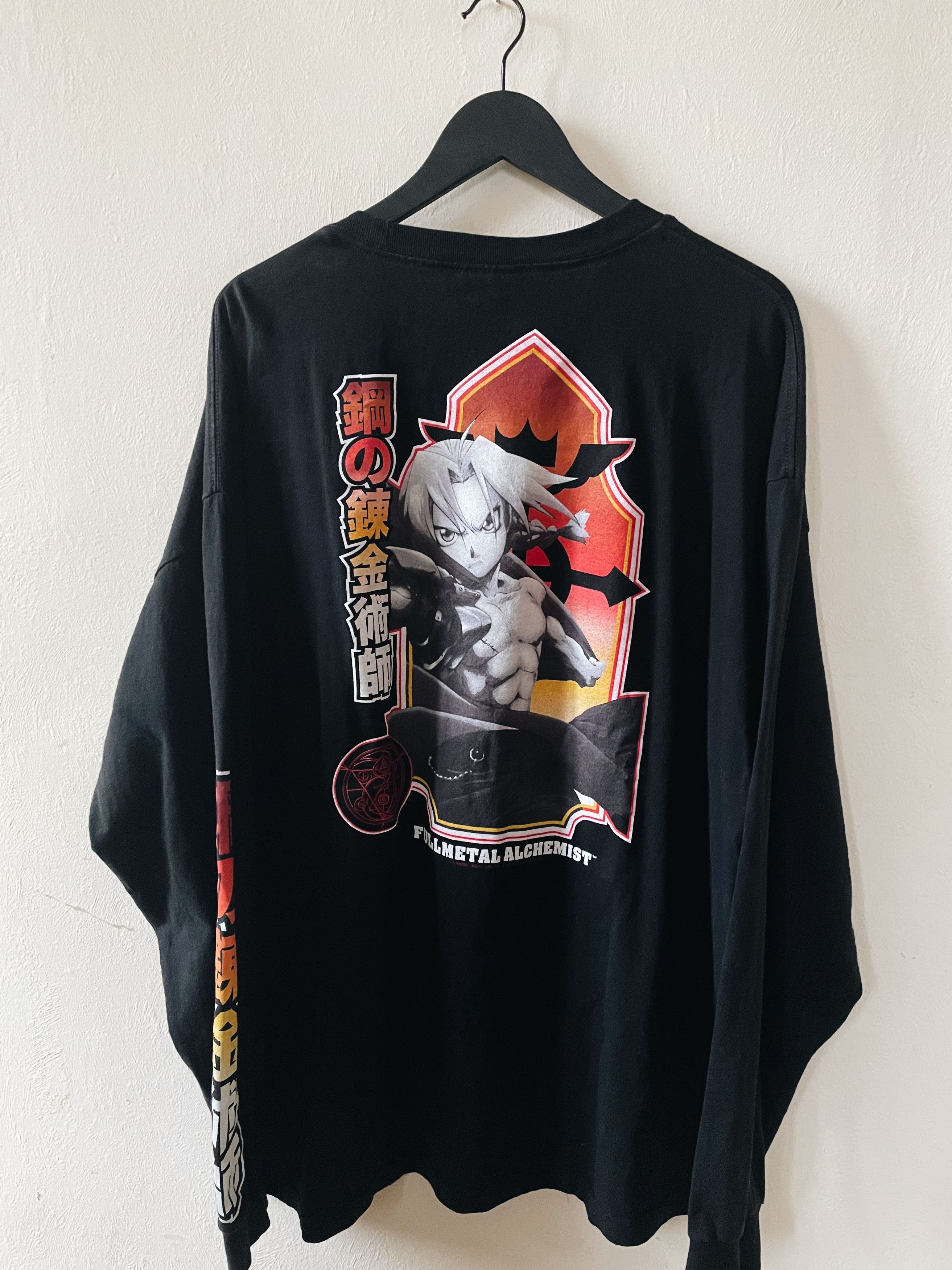 image of Anima x Vintage 2004 Fullmetal Alchemist Edward Longsleeve Black, Men's (Size 2XL)