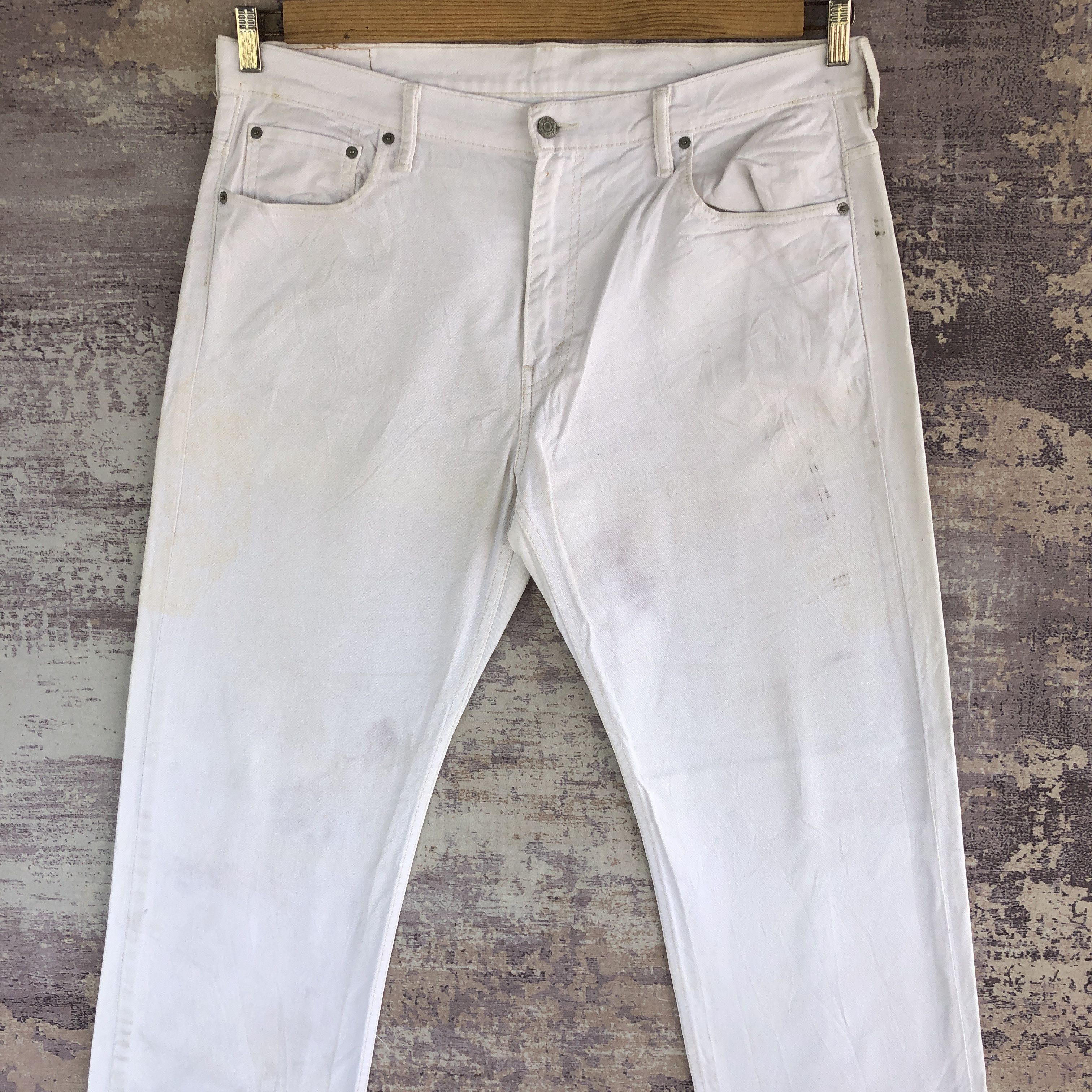 Levi's Vintage Levi's White Jeans Levis Denim Baggy Loose Straight Size US 38 / EU 54 - 3 Thumbnail
