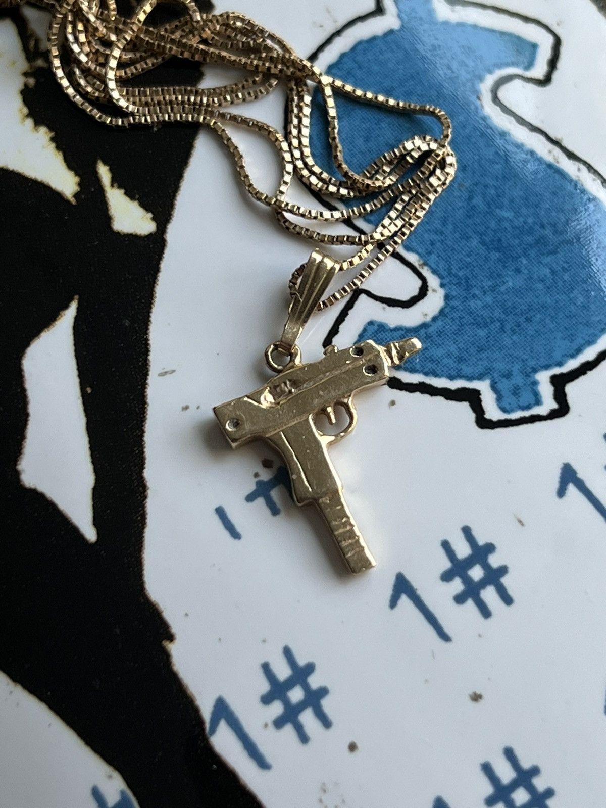 Supreme 14K Gold Uzi Necklace & Pendant Size ONE SIZE - 4 Thumbnail