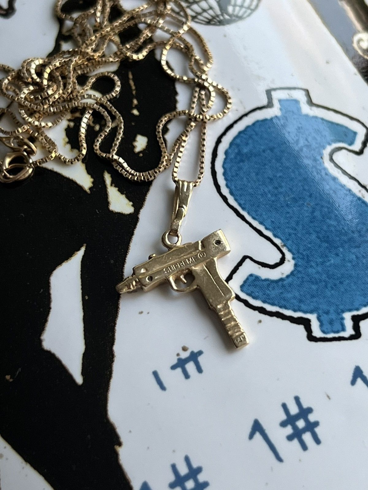 Supreme 14K Gold Uzi Necklace & Pendant Size ONE SIZE - 5 Thumbnail