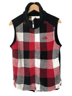 North face buffalo plaid on sale vest