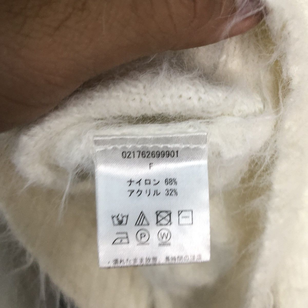 Homespun Knitwear Dazzlin White Mohair fur Shag Shaggy Knitwear #c1036 Size S / US 4 / IT 40 - 12 Thumbnail