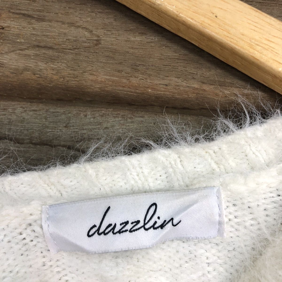 Homespun Knitwear Dazzlin White Mohair fur Shag Shaggy Knitwear #c1036 Size S / US 4 / IT 40 - 10 Thumbnail