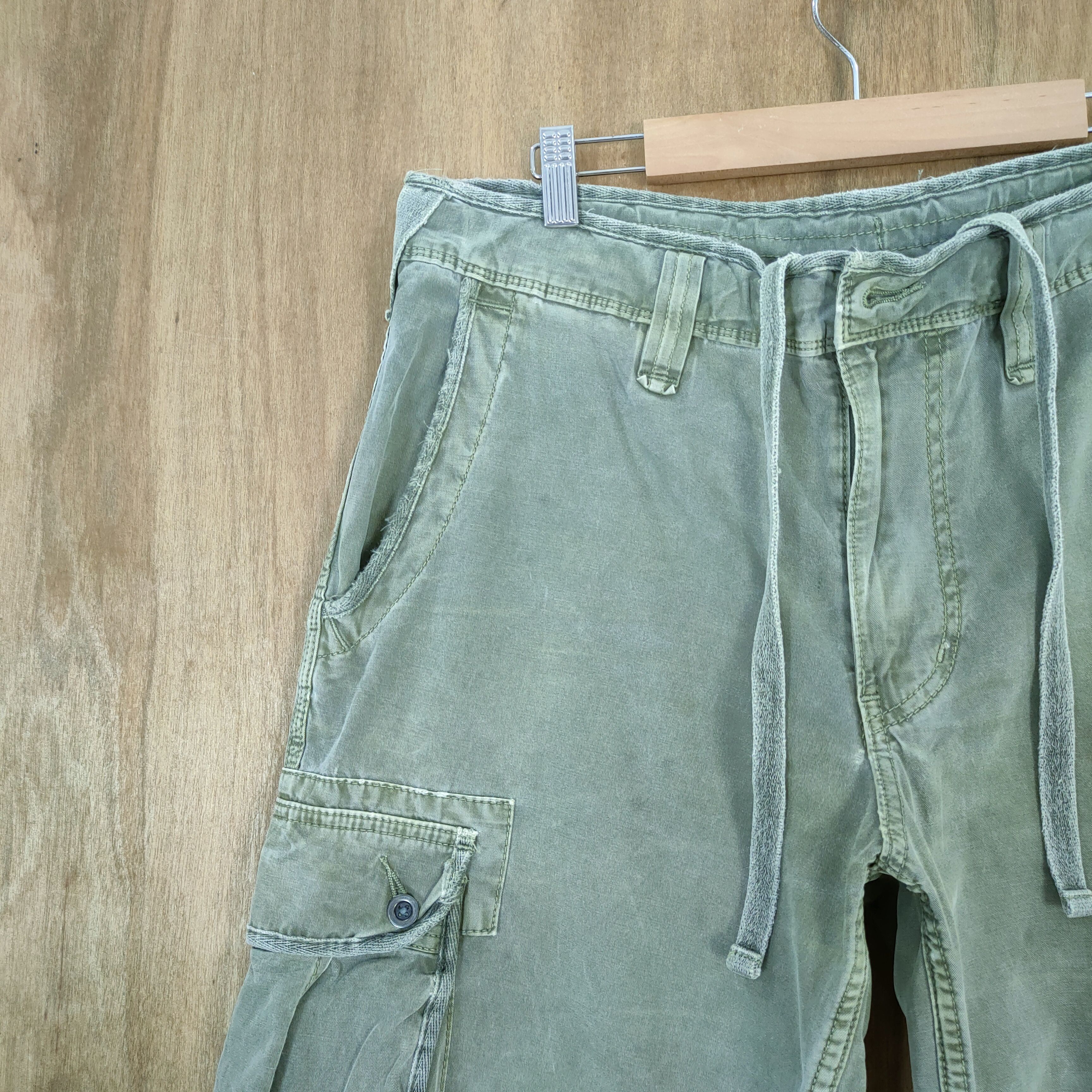 Japanese Brand VINTAGE JAPANESE BRAND FADED GREEN CARGO PANTS Size US 36 / EU 52 - 5 Thumbnail