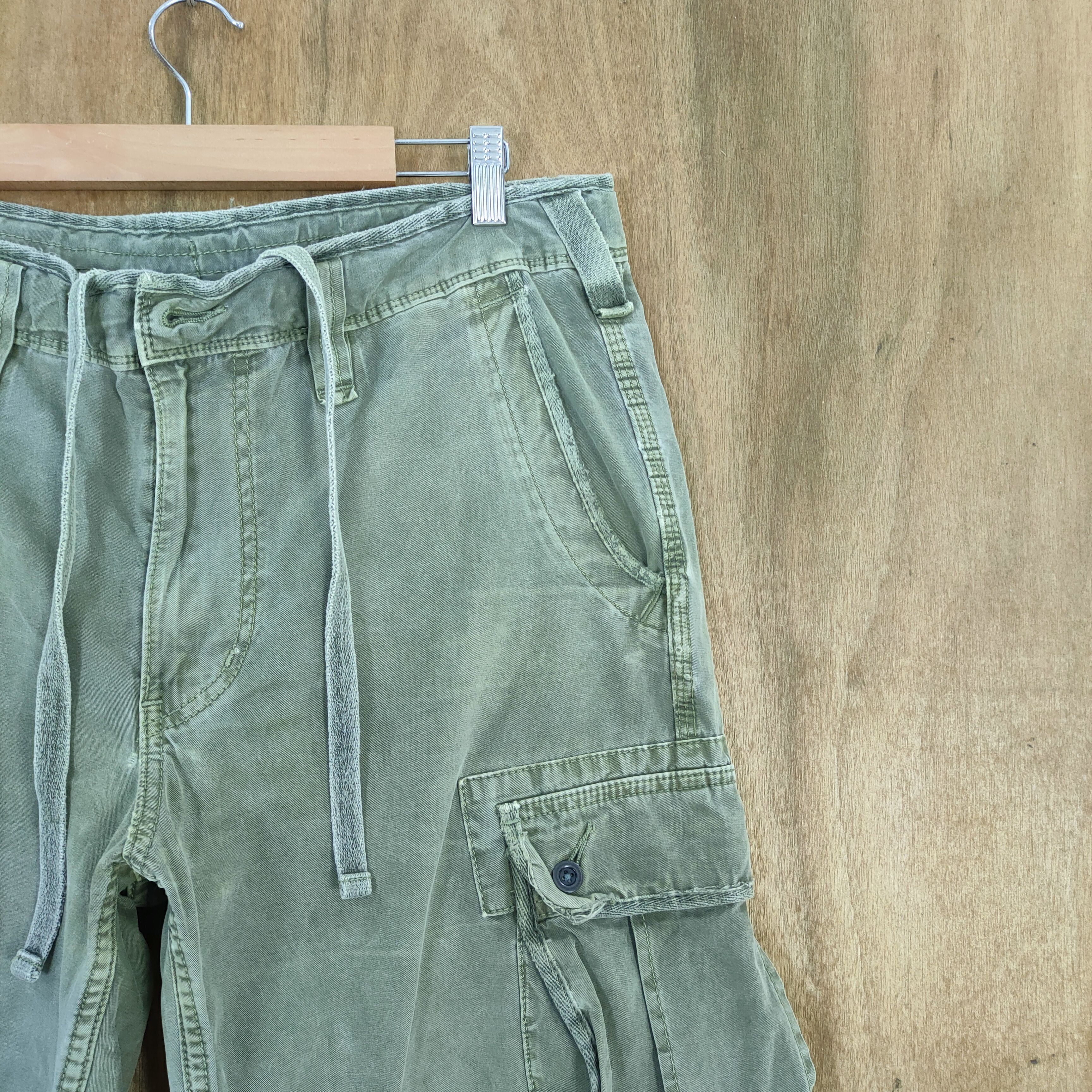 Japanese Brand VINTAGE JAPANESE BRAND FADED GREEN CARGO PANTS Size US 36 / EU 52 - 6 Thumbnail