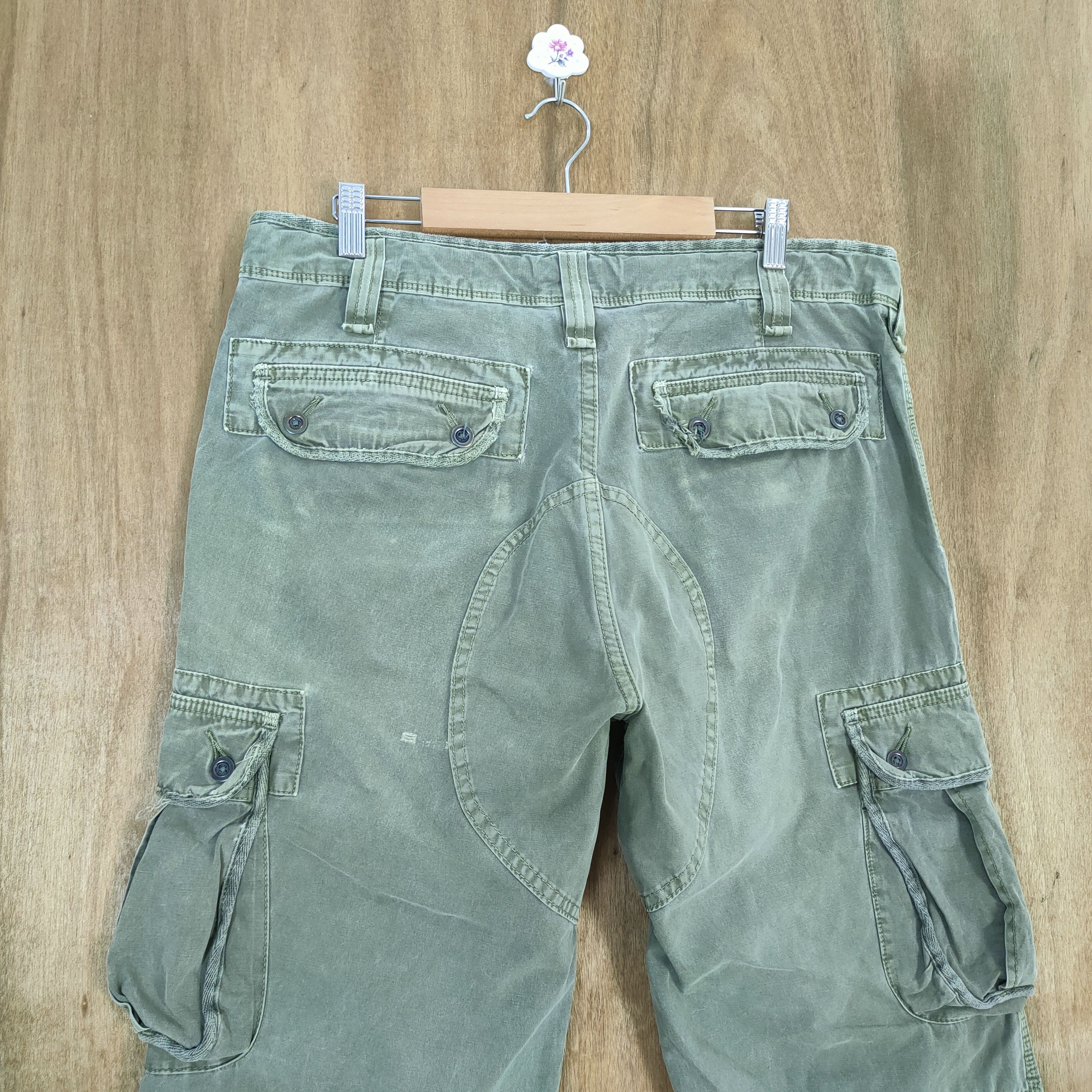 Japanese Brand VINTAGE JAPANESE BRAND FADED GREEN CARGO PANTS Size US 36 / EU 52 - 10 Thumbnail