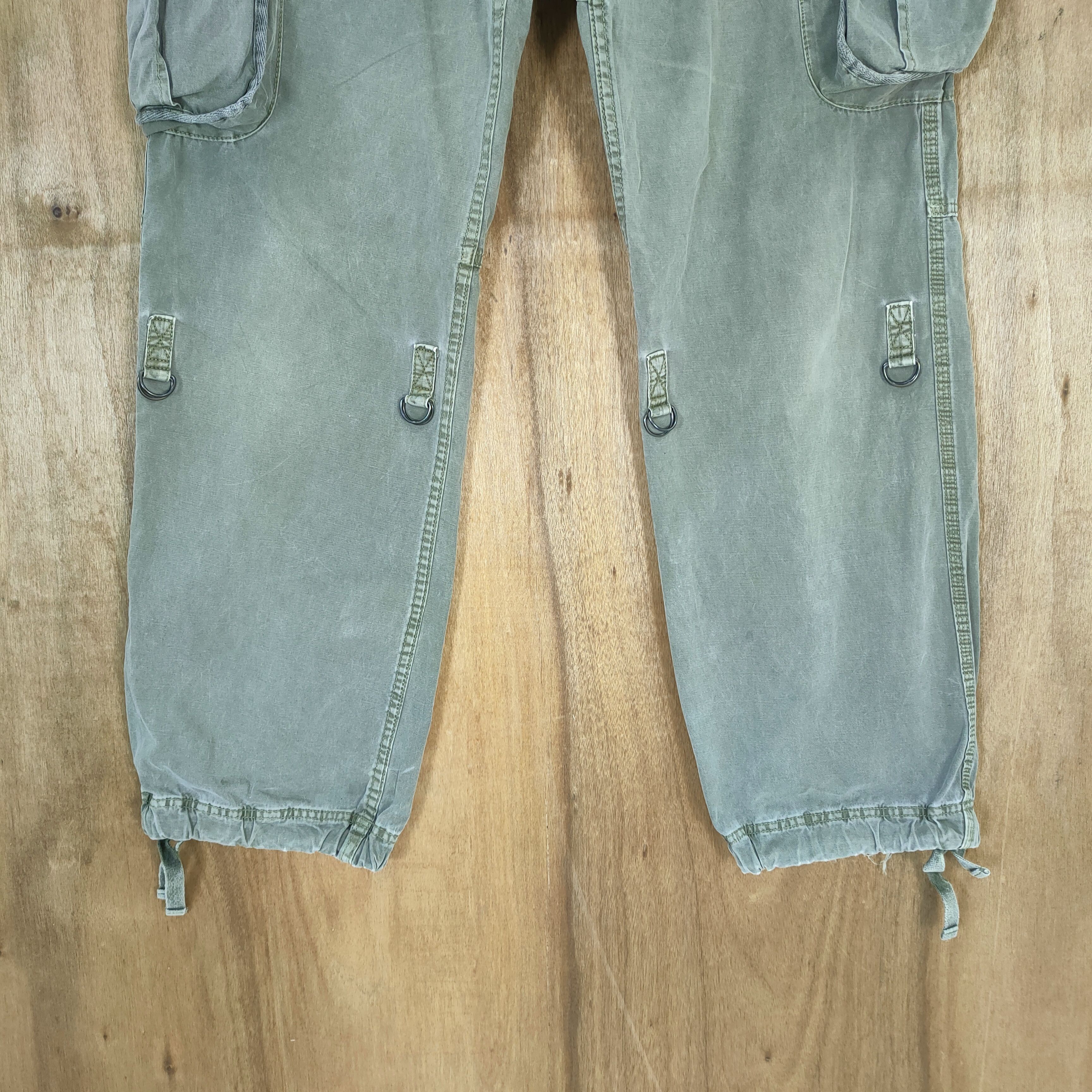 Japanese Brand VINTAGE JAPANESE BRAND FADED GREEN CARGO PANTS Size US 36 / EU 52 - 3 Thumbnail