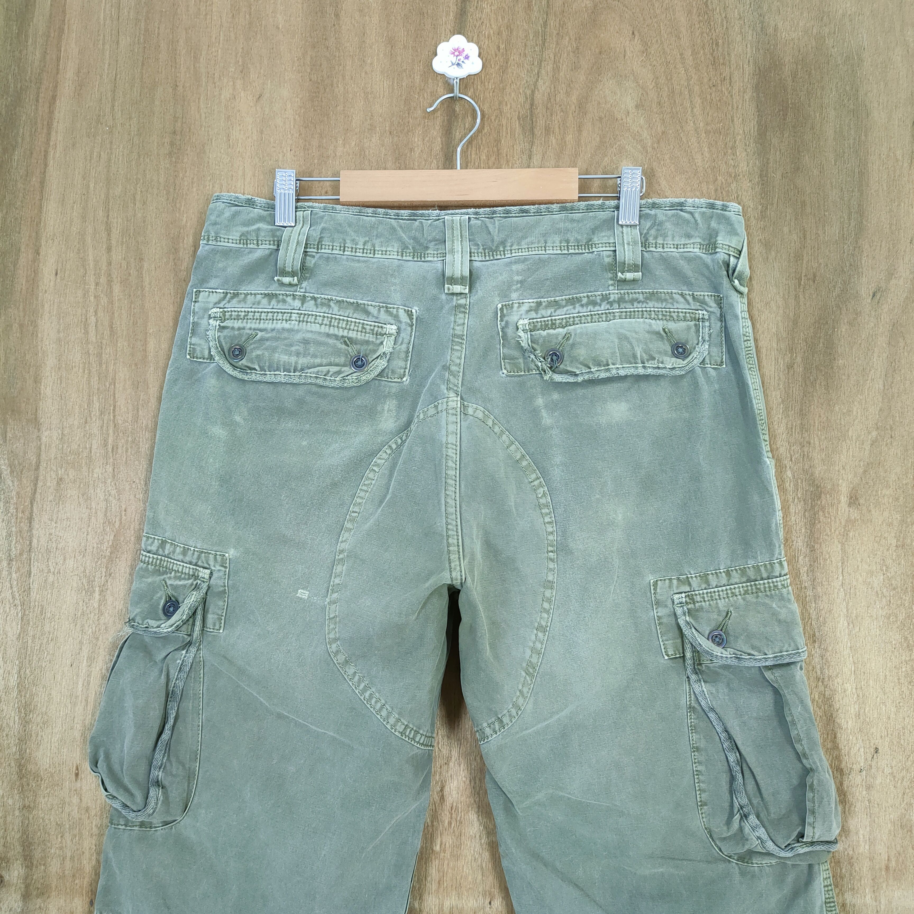 Japanese Brand VINTAGE JAPANESE BRAND FADED GREEN CARGO PANTS Size US 36 / EU 52 - 8 Thumbnail